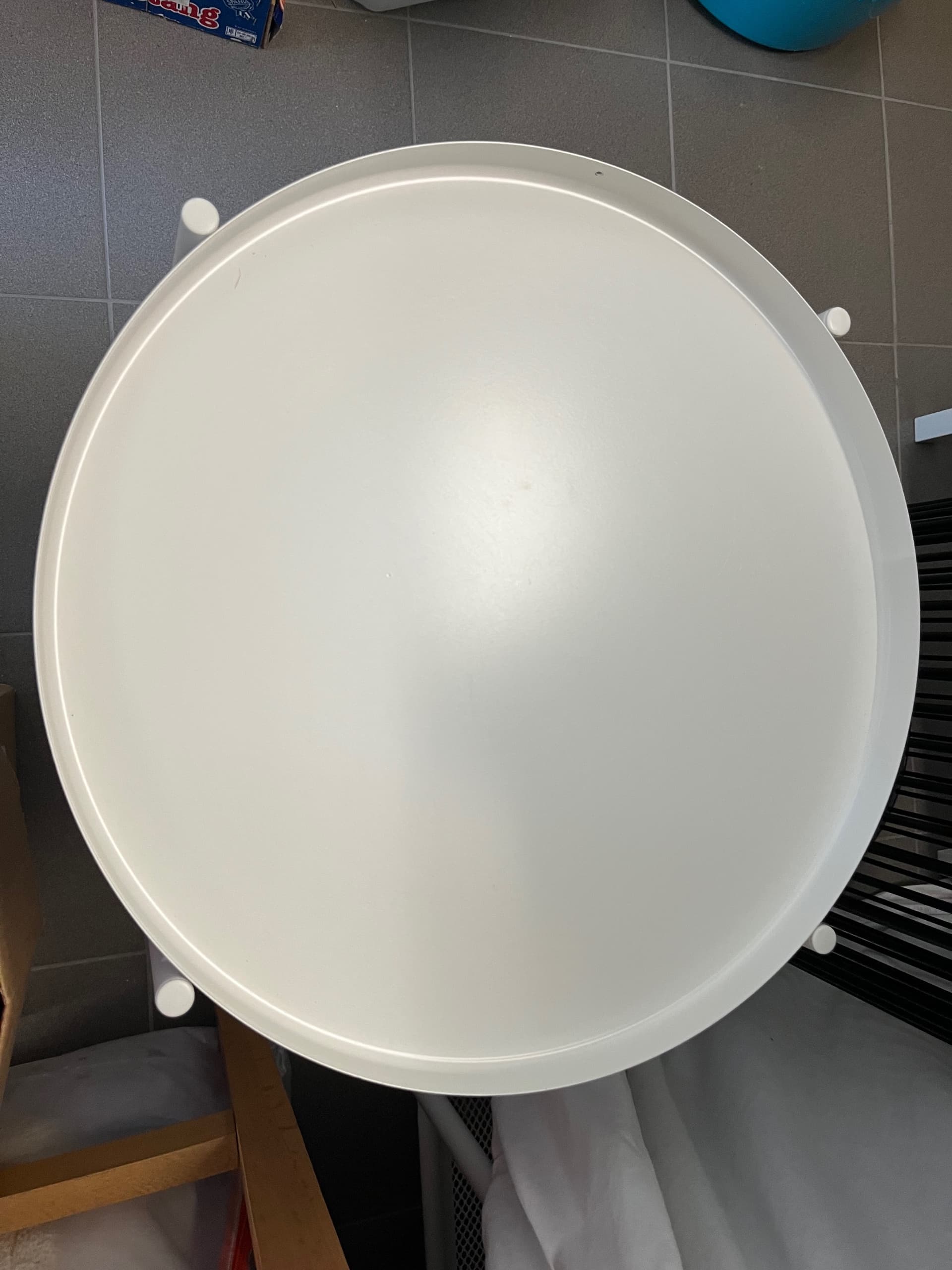 GLADOM Salontafel met dienblad, wit, 45x53 cm