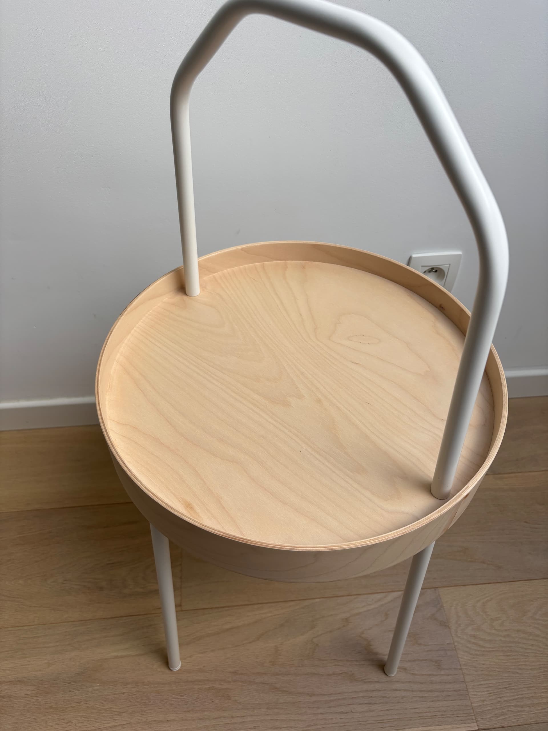 BURVIK Tafeltje, wit, 38 cm