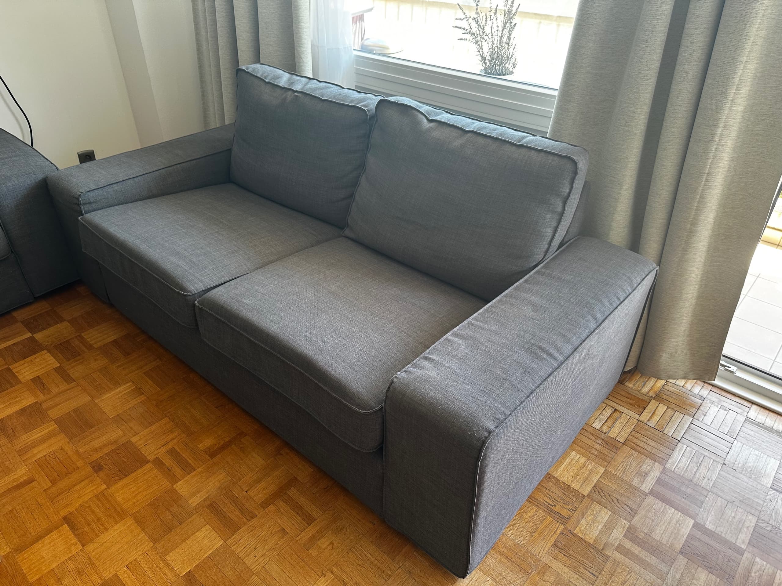 KIVIK 2-seat sofa, Gunnared medium grey