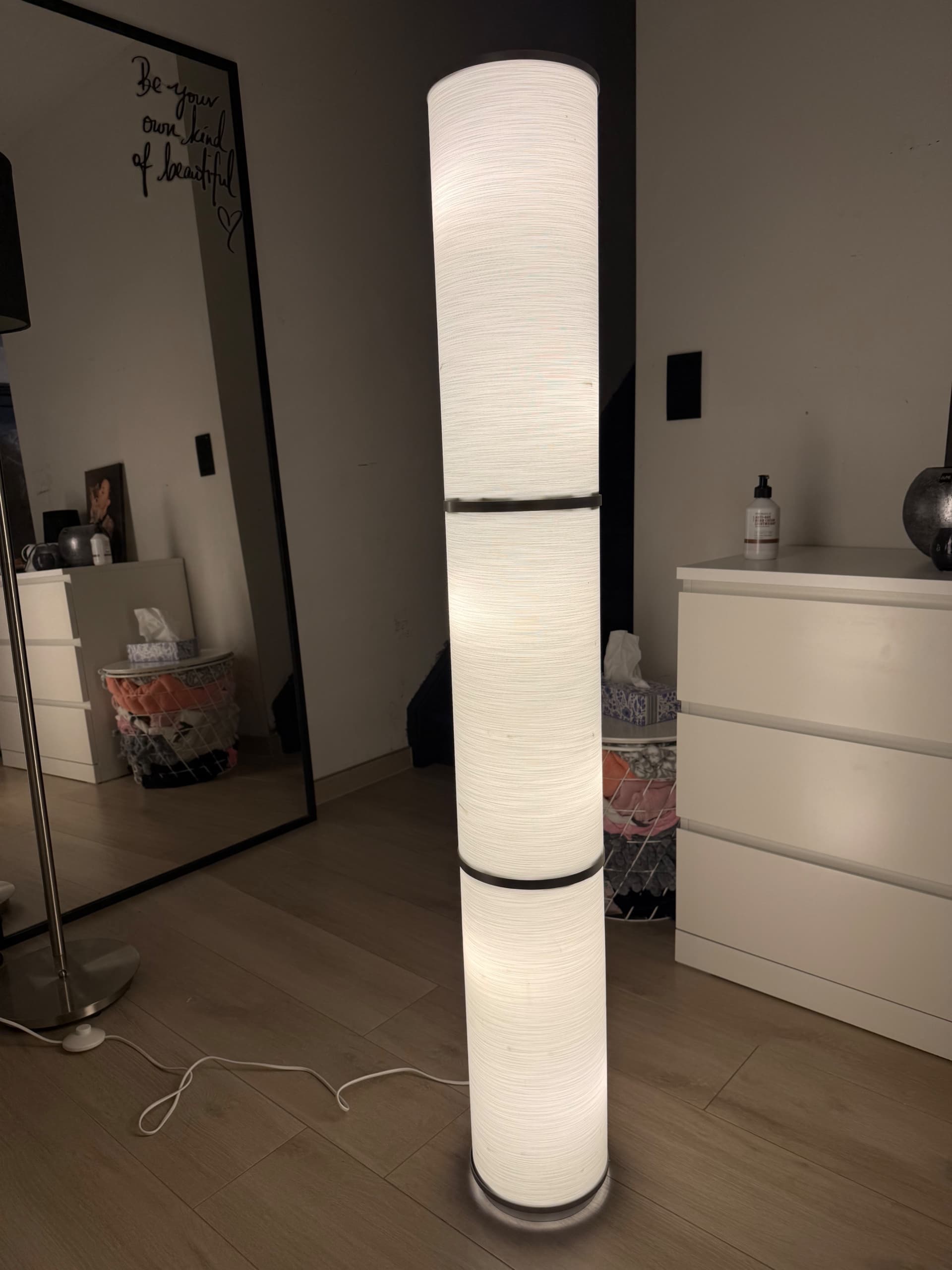 VIDJA Lampadaire, blanc, 138 cm