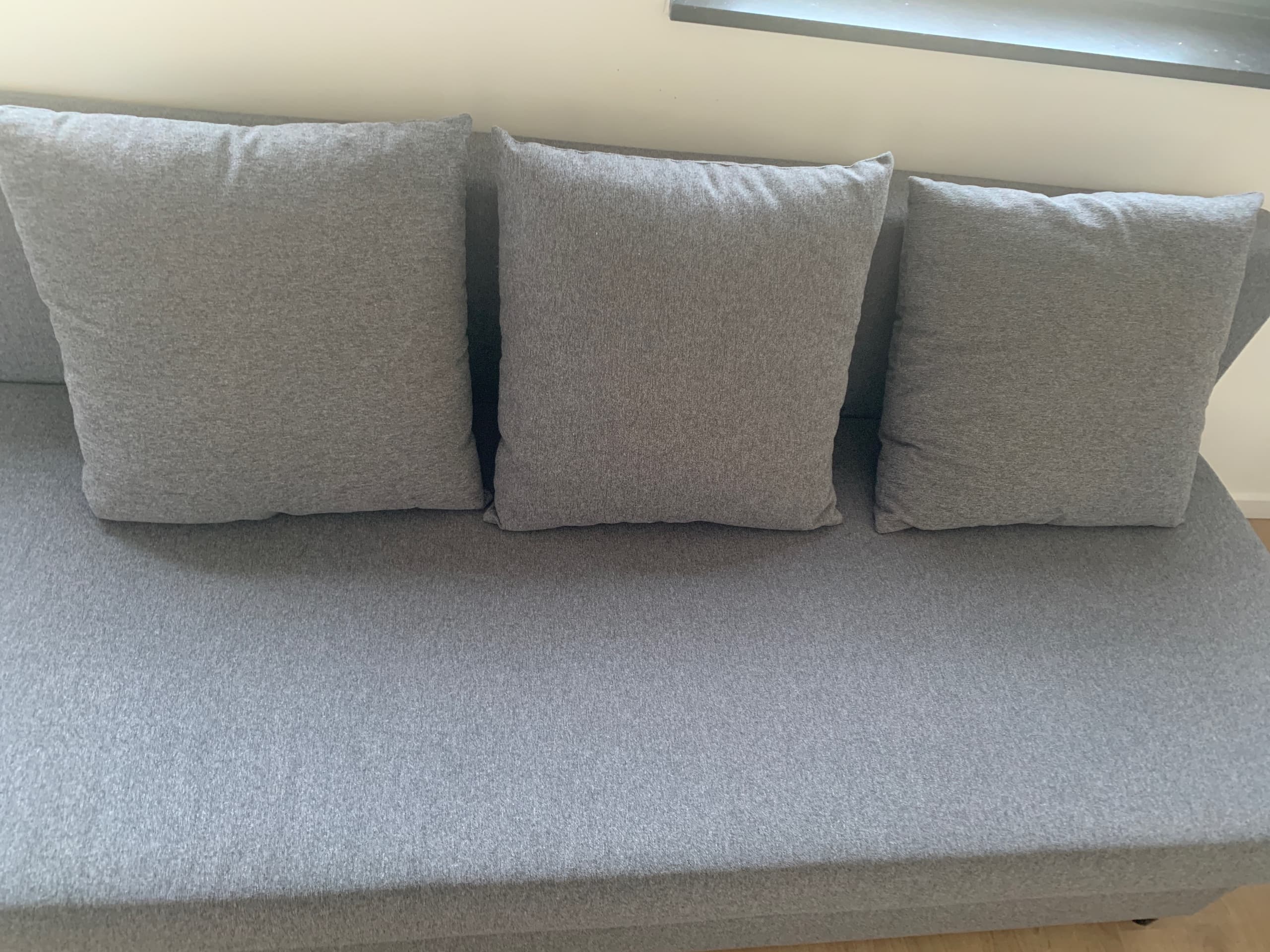 ÄLVDALEN 3-seat sofa-bed, Knisa grey-beige