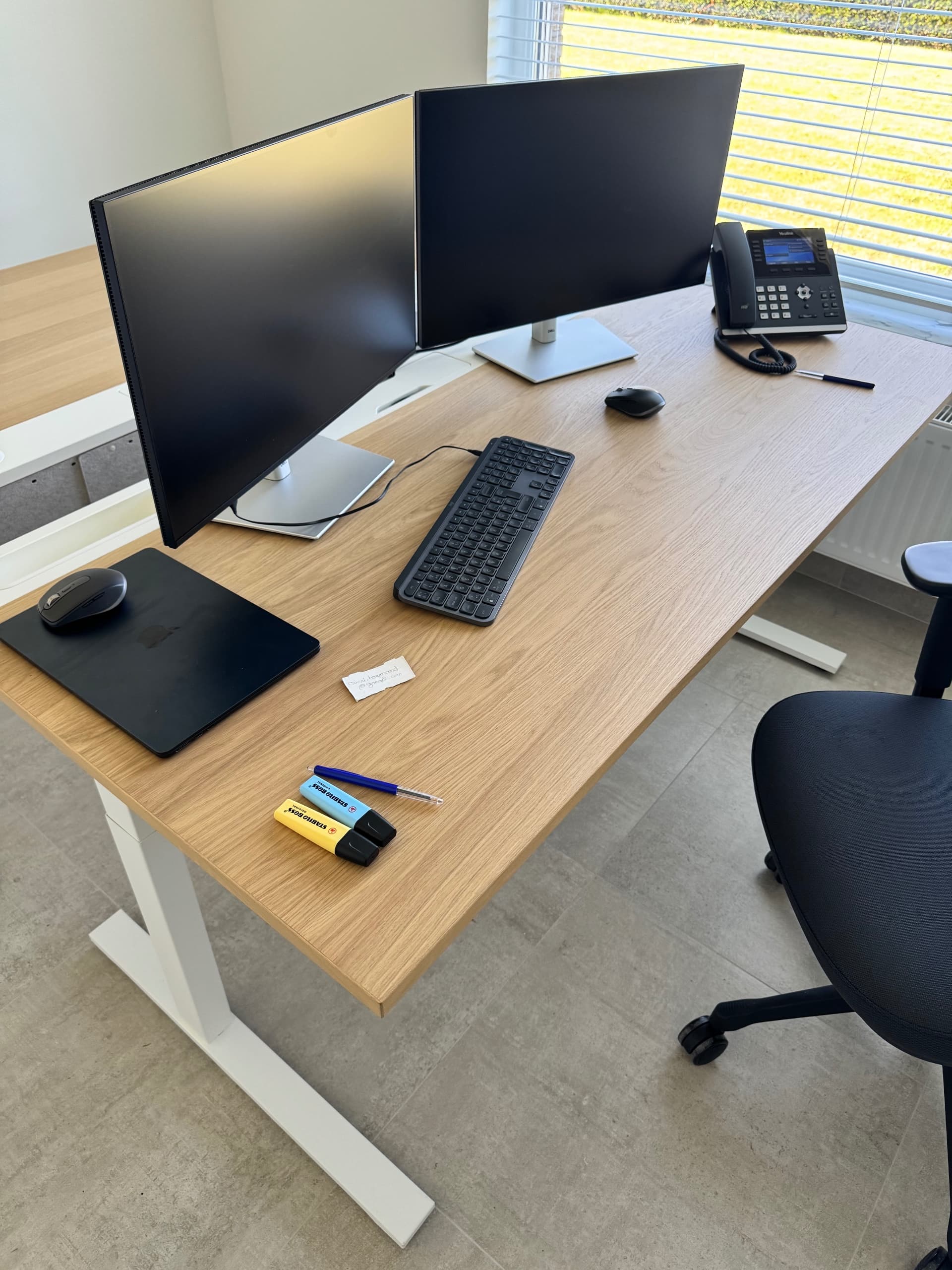 MITTZON bureau, eikenfineer wit, 160x80 cm