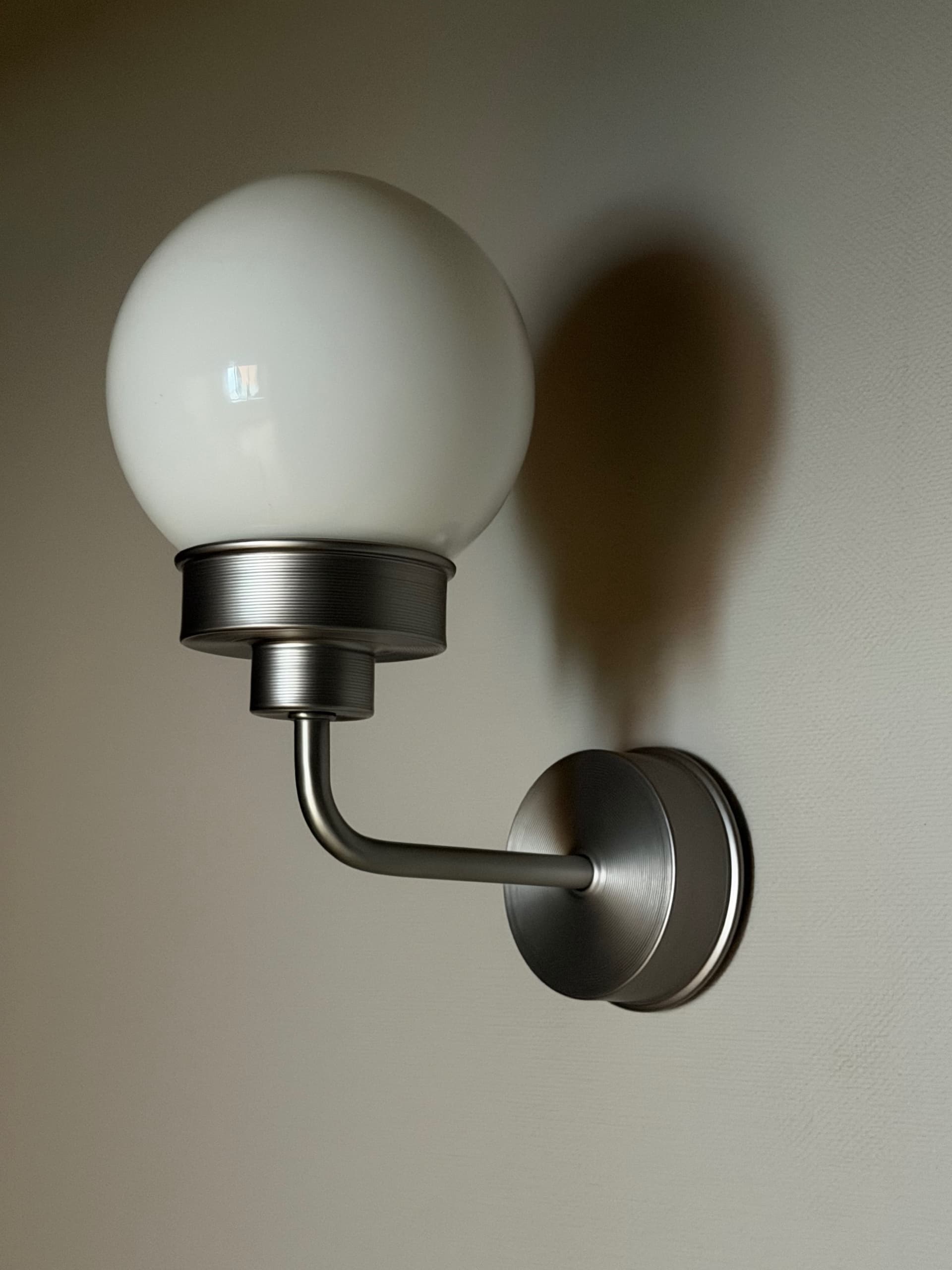 FRIHULT wall lamp, stainless steel colour