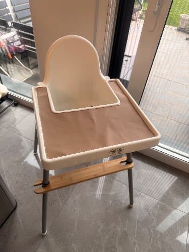 ANTILOP structure chaise haute+tablette, blanc/blanc