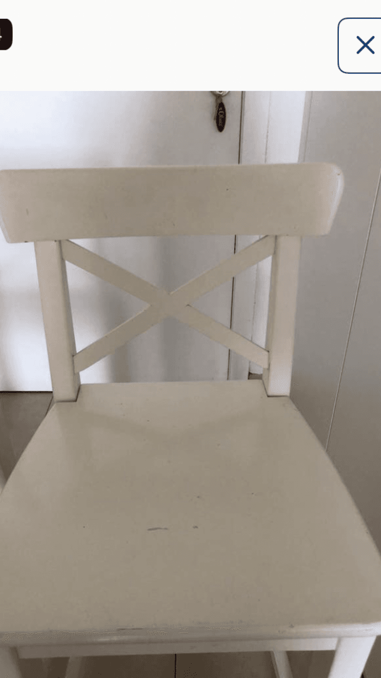 ROSENTORP barkruk met rugleuning, bladhoogte/wit, 63 cm