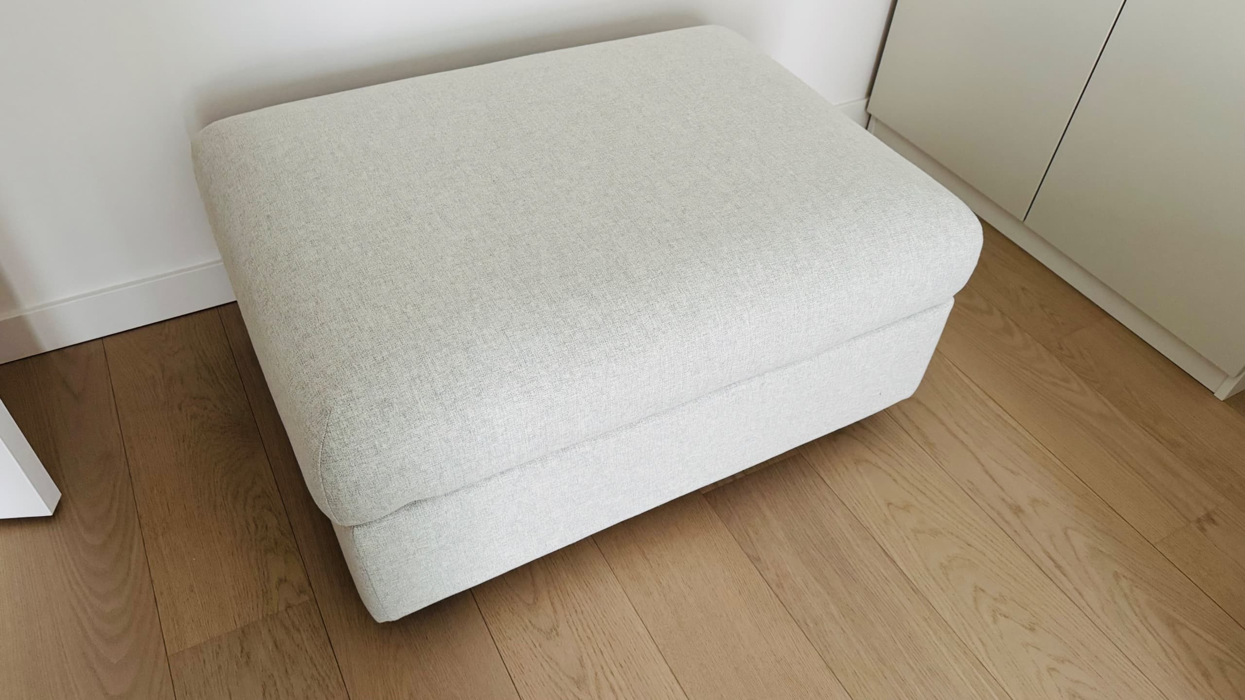 VIMLE footstool with storage, Gunnared medium grey