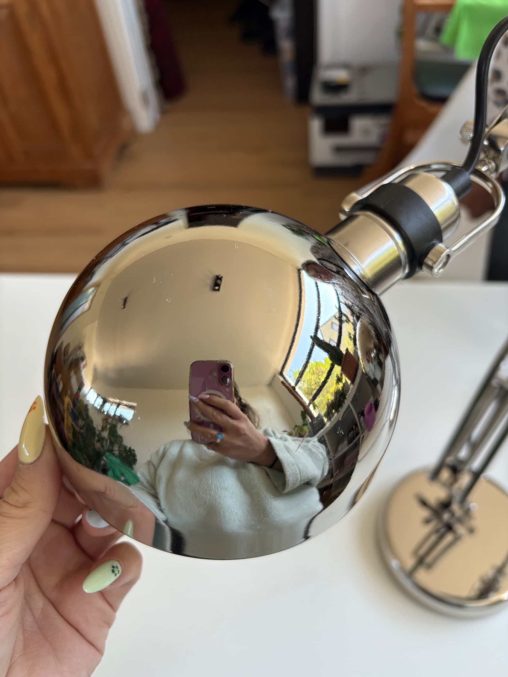 FORSÅ work lamp, nickel-plated