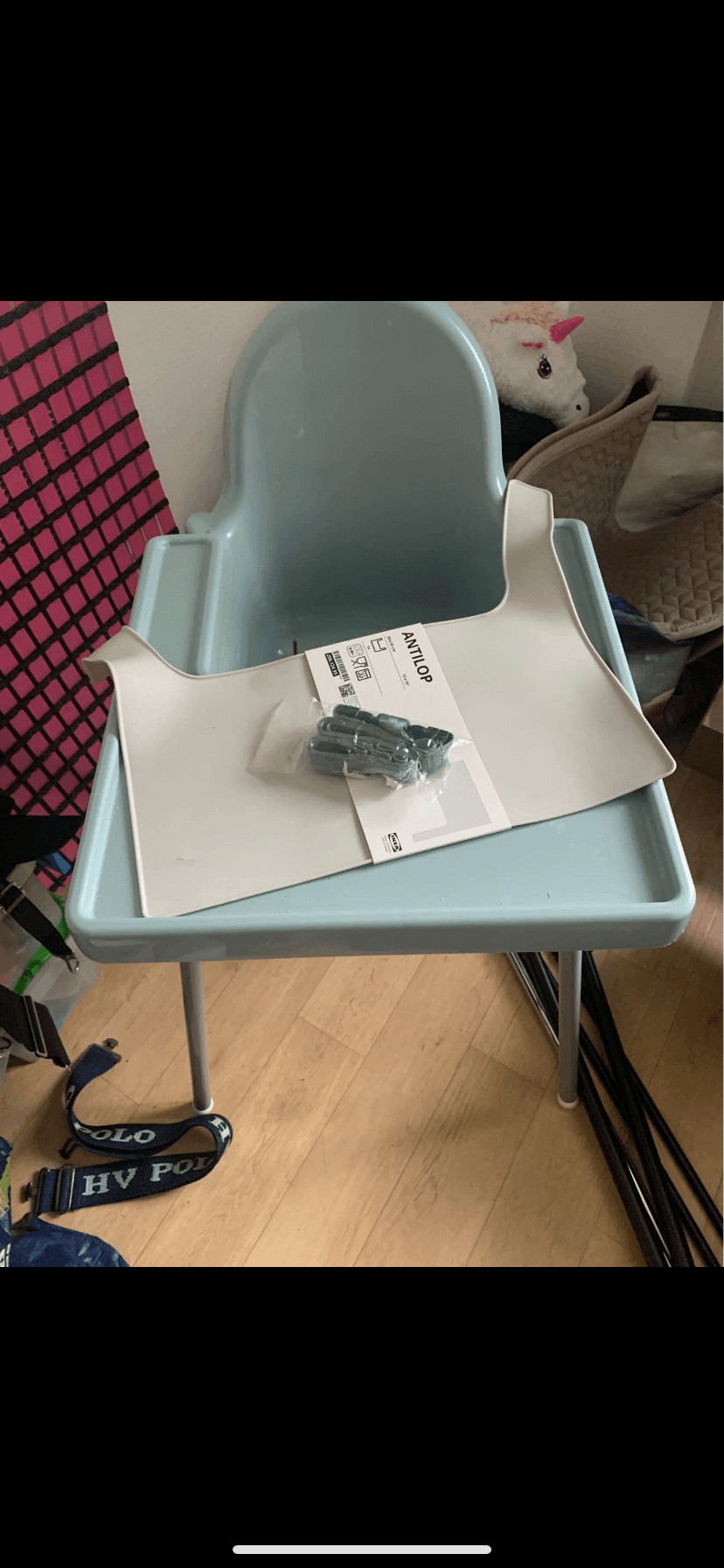 ANTILOP set de table pour plateau, gris, 38x38 cm