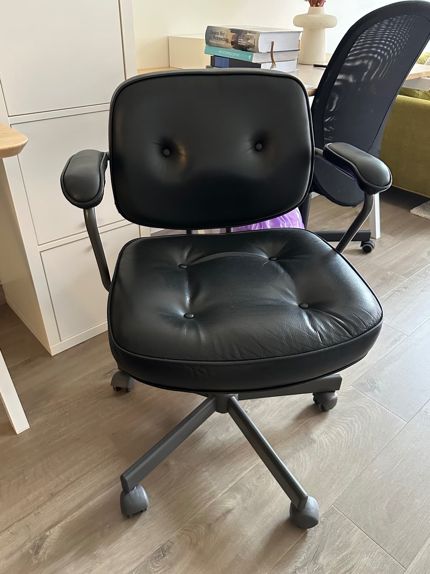 ALEFJÄLL Chaise de bureau, Glose noir