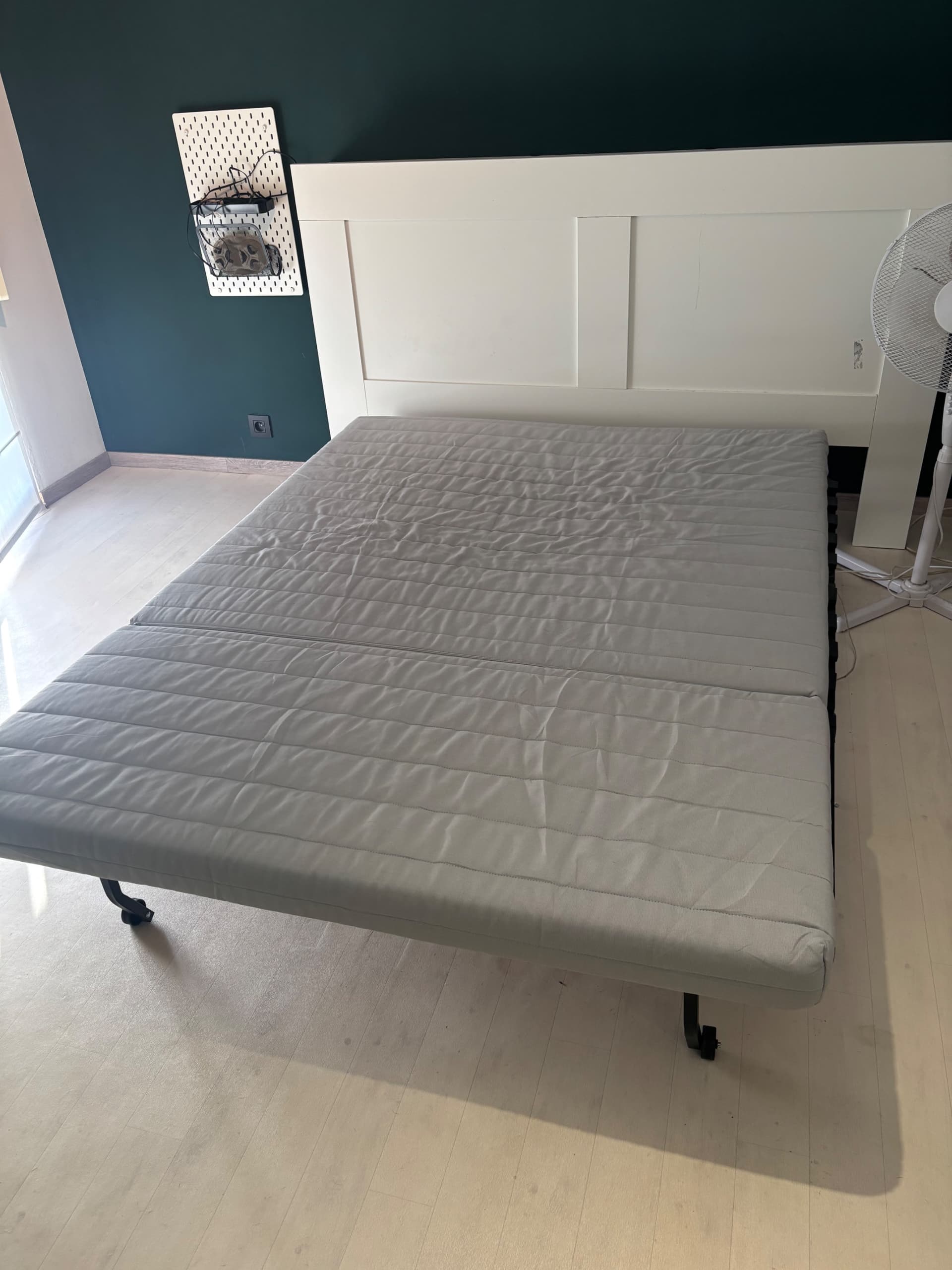 LYCKSELE MURBO 2-seat sofa-bed, Knisa light grey