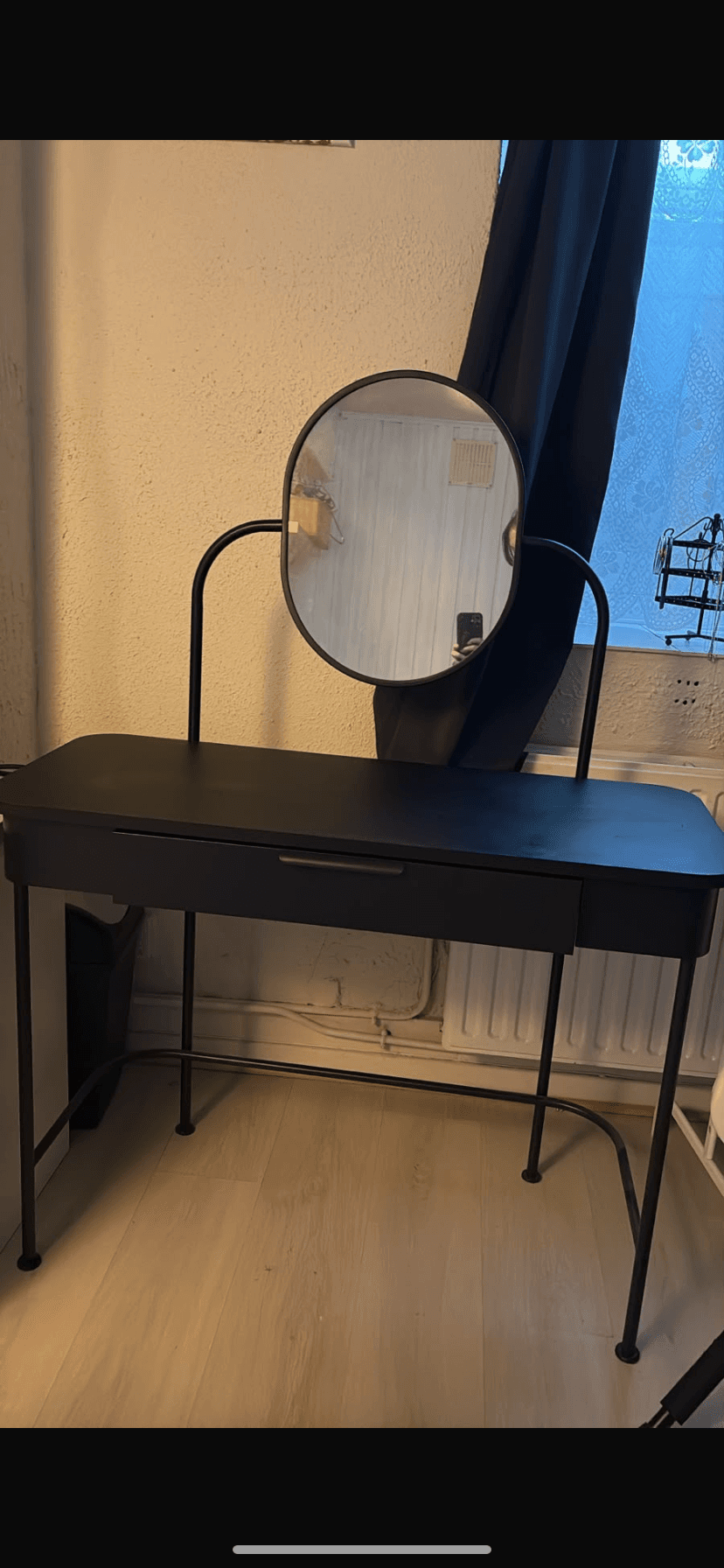 GRÅFJÄLLET coiffeuse, anthracite, 100x42 cm