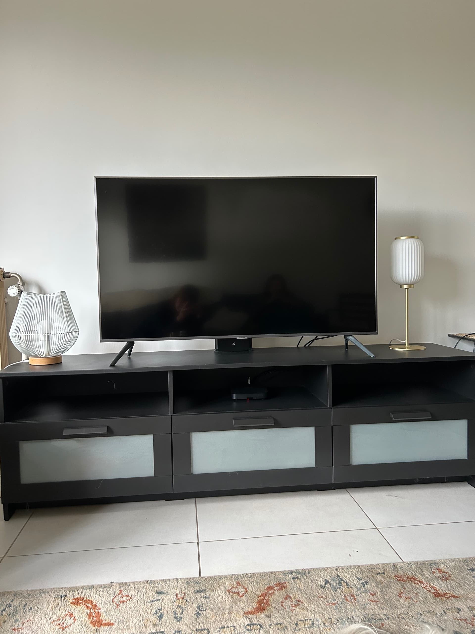 BRIMNES Tv-meubel, zwart, 180x41x53 cm