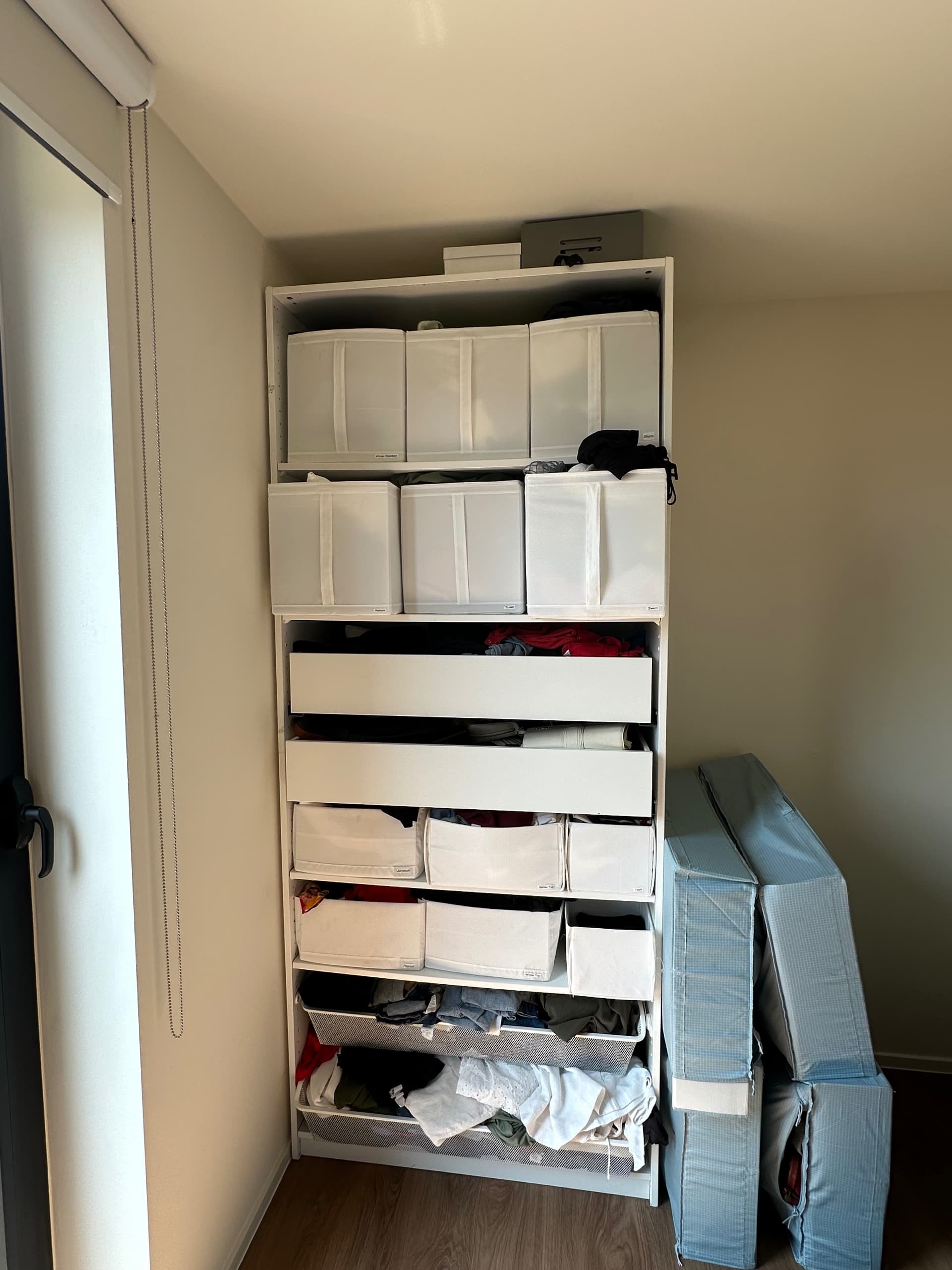 PAX MET 7 PLANKEN wardrobe frame, white, 100x58x236 cm