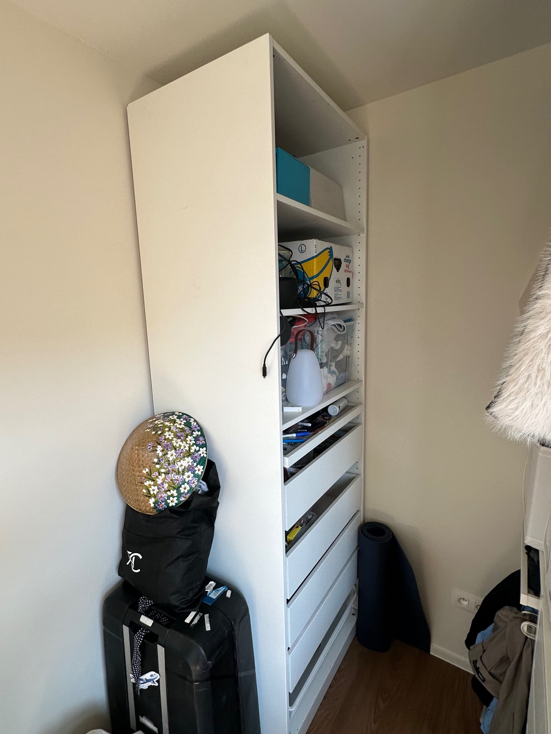 PAX wardrobe frame, white, 75x58x236 cm