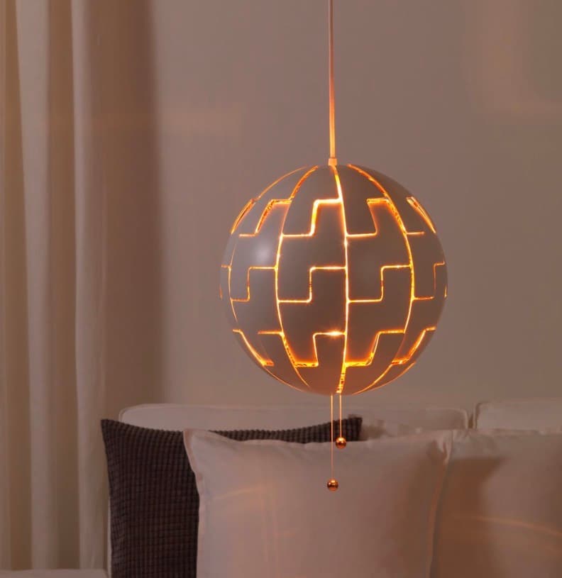 IKEA PS 2014 Hanglamp, wit, koperkleur