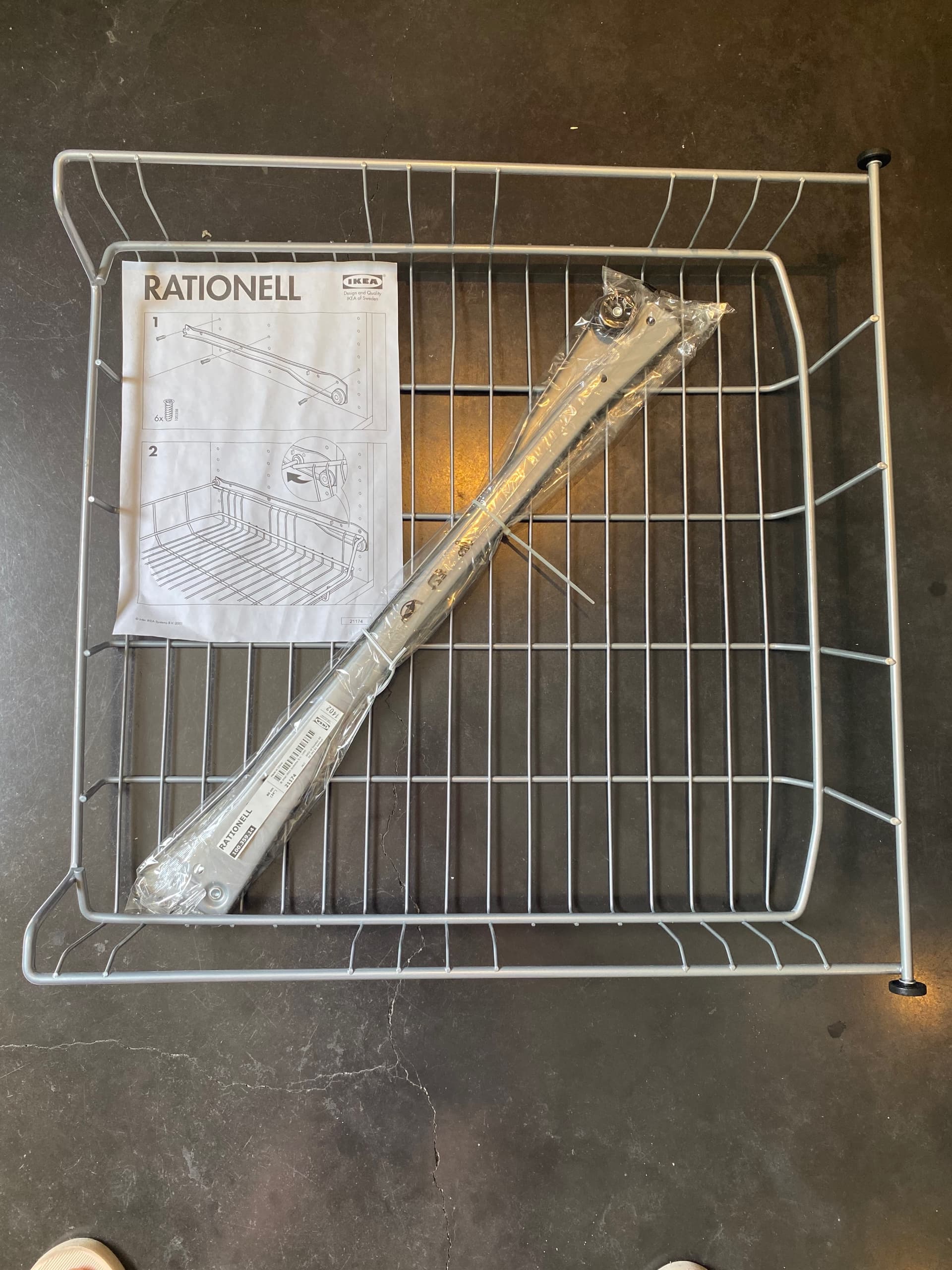 BAC COULISSANT 60CM bak voor keukengerei, 20x47 cm