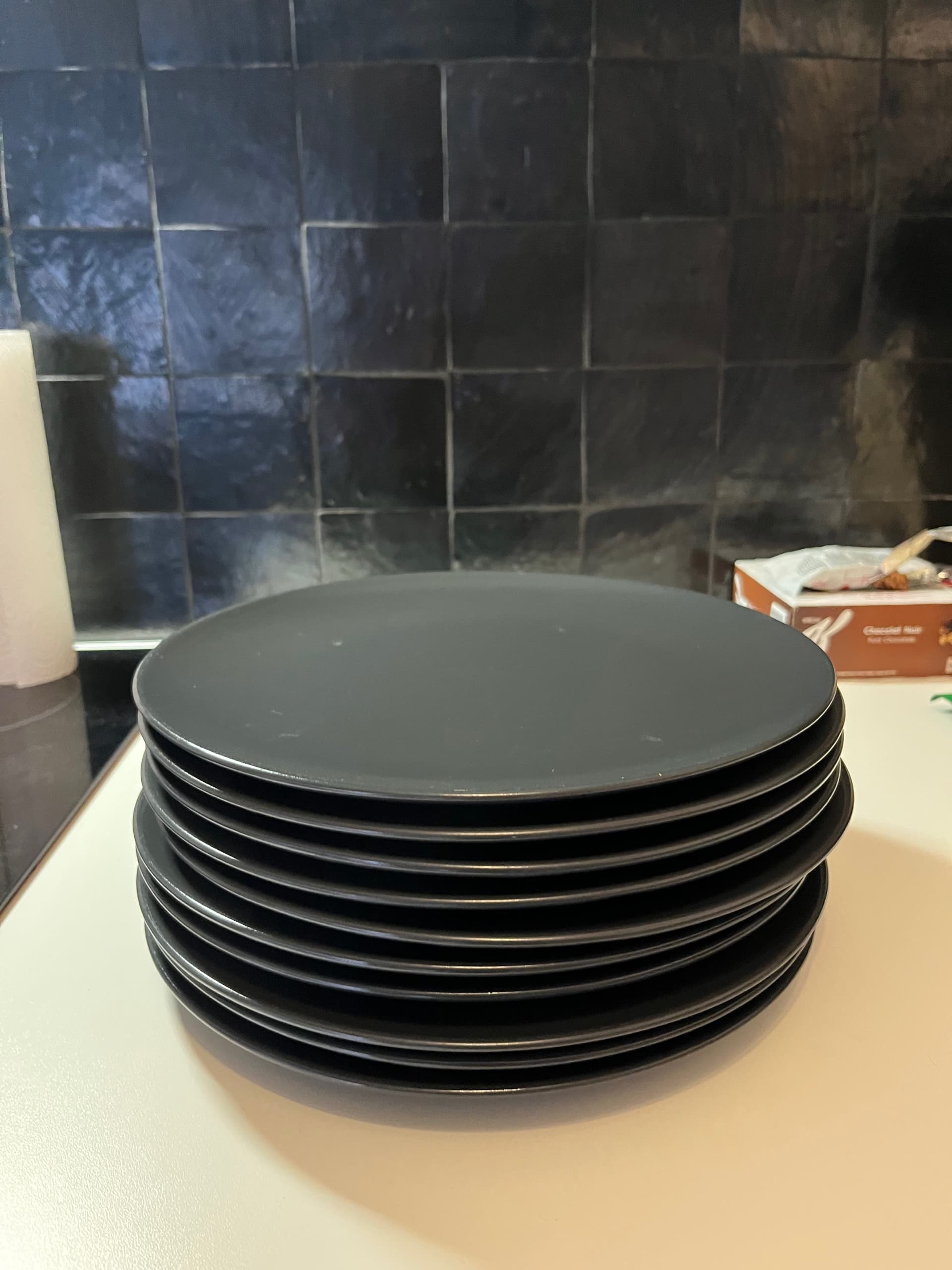 FÄRGKLAR bord, mat donkergrijs, 26 cm