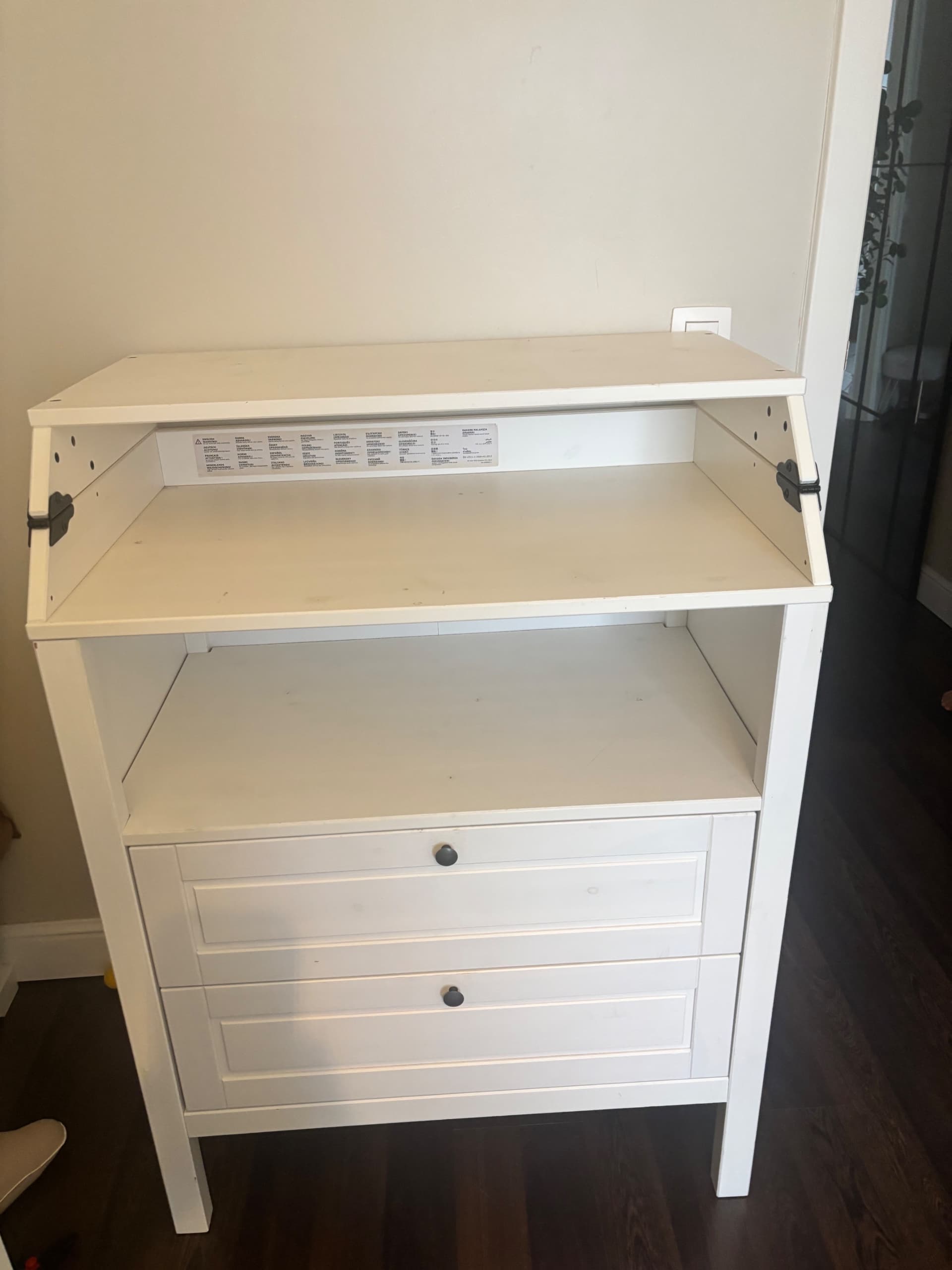 SUNDVIK changing table/chest of drawers, white, 78x79x99 cm