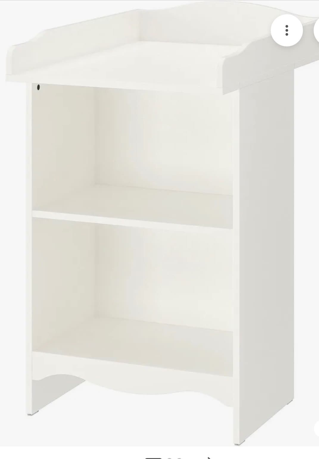 SMÅGÖRA changing table/bookshelf, white, 60x81x103 cm
