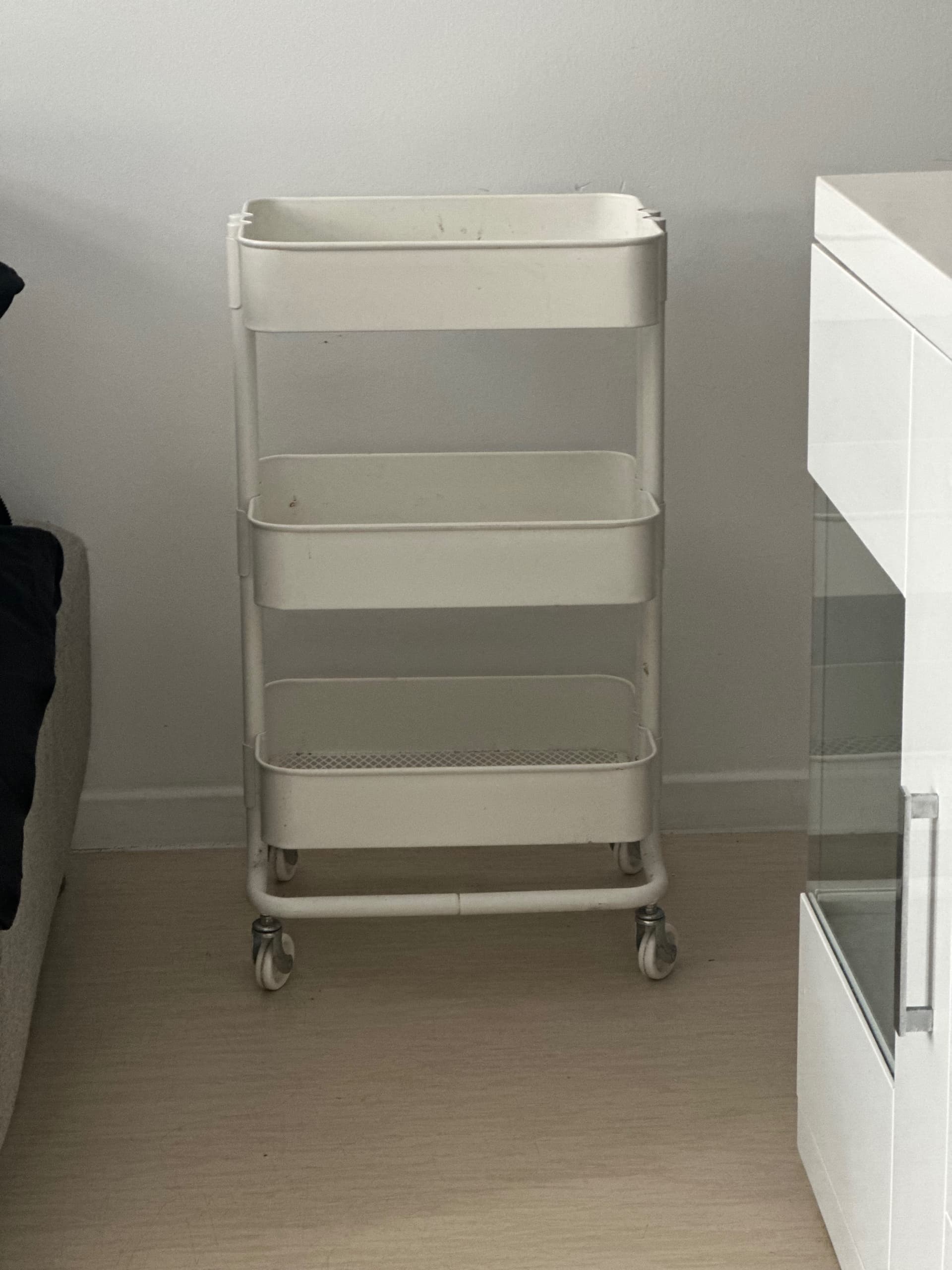 RÅSKOG roltafel, wit, 35x45x77 cm