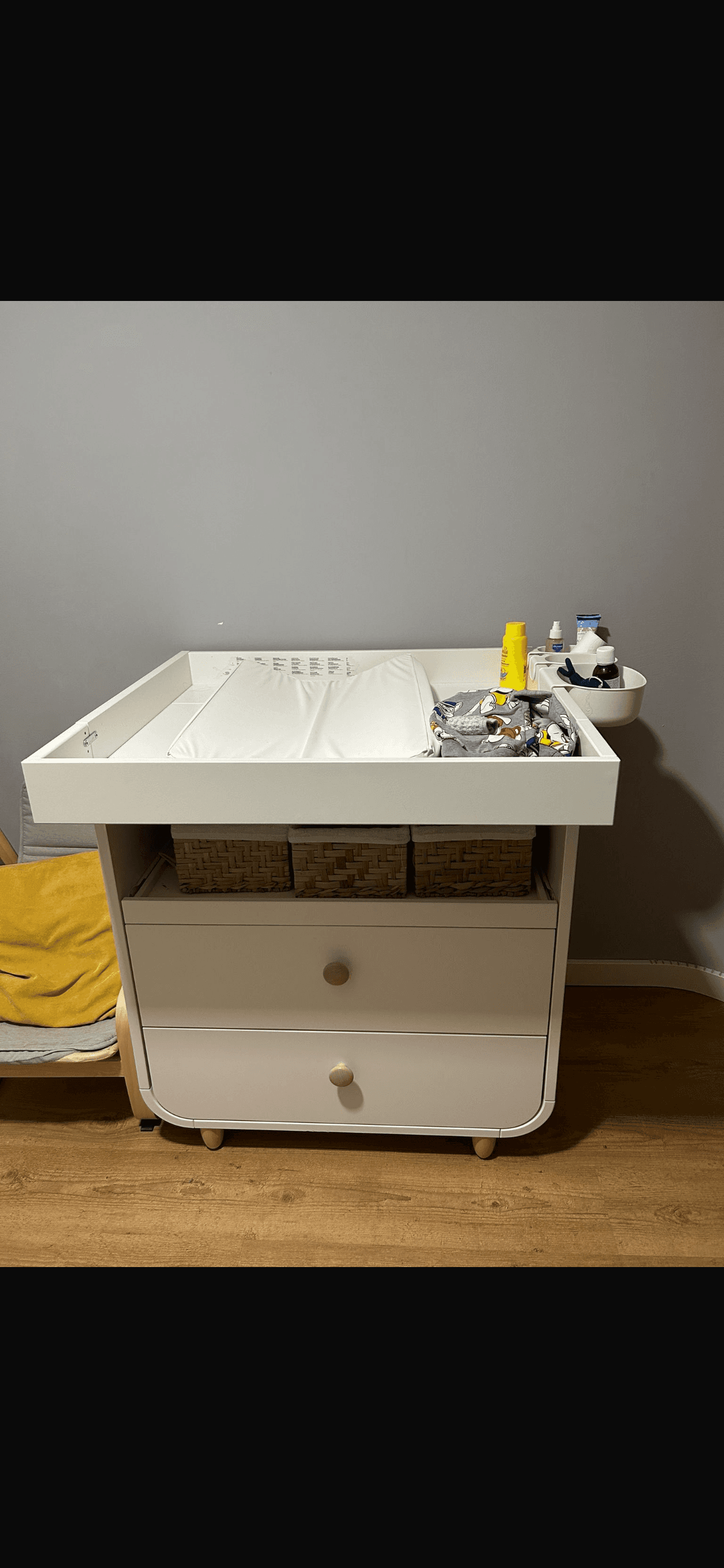 MYLLRA + ÖNSKLIG changing table with drawers, white, 85x79x97 cm