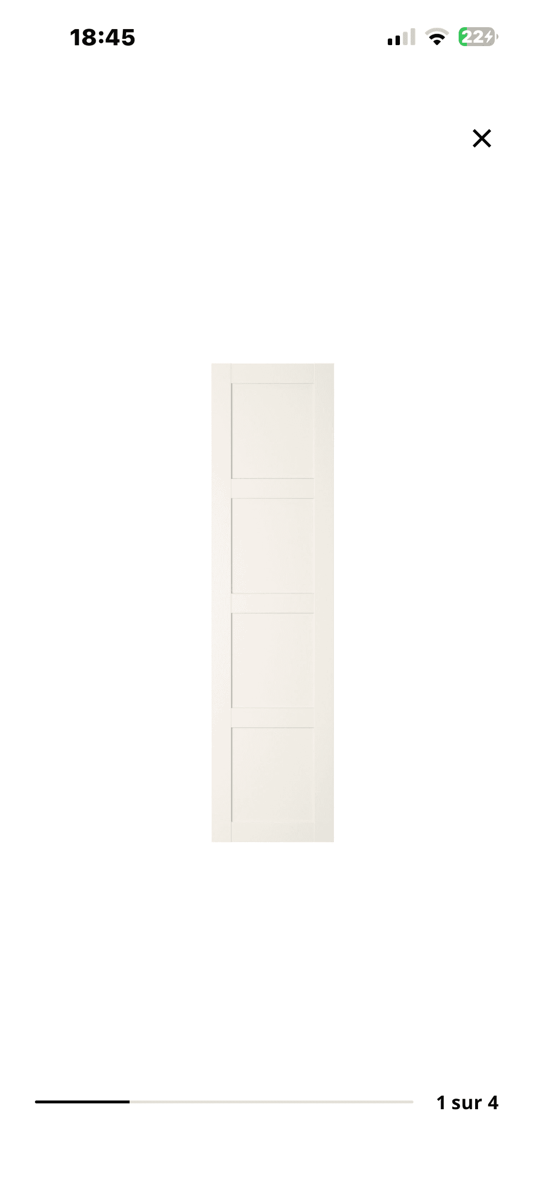 BERGSBO deur met scharnieren, wit, 50x195 cm