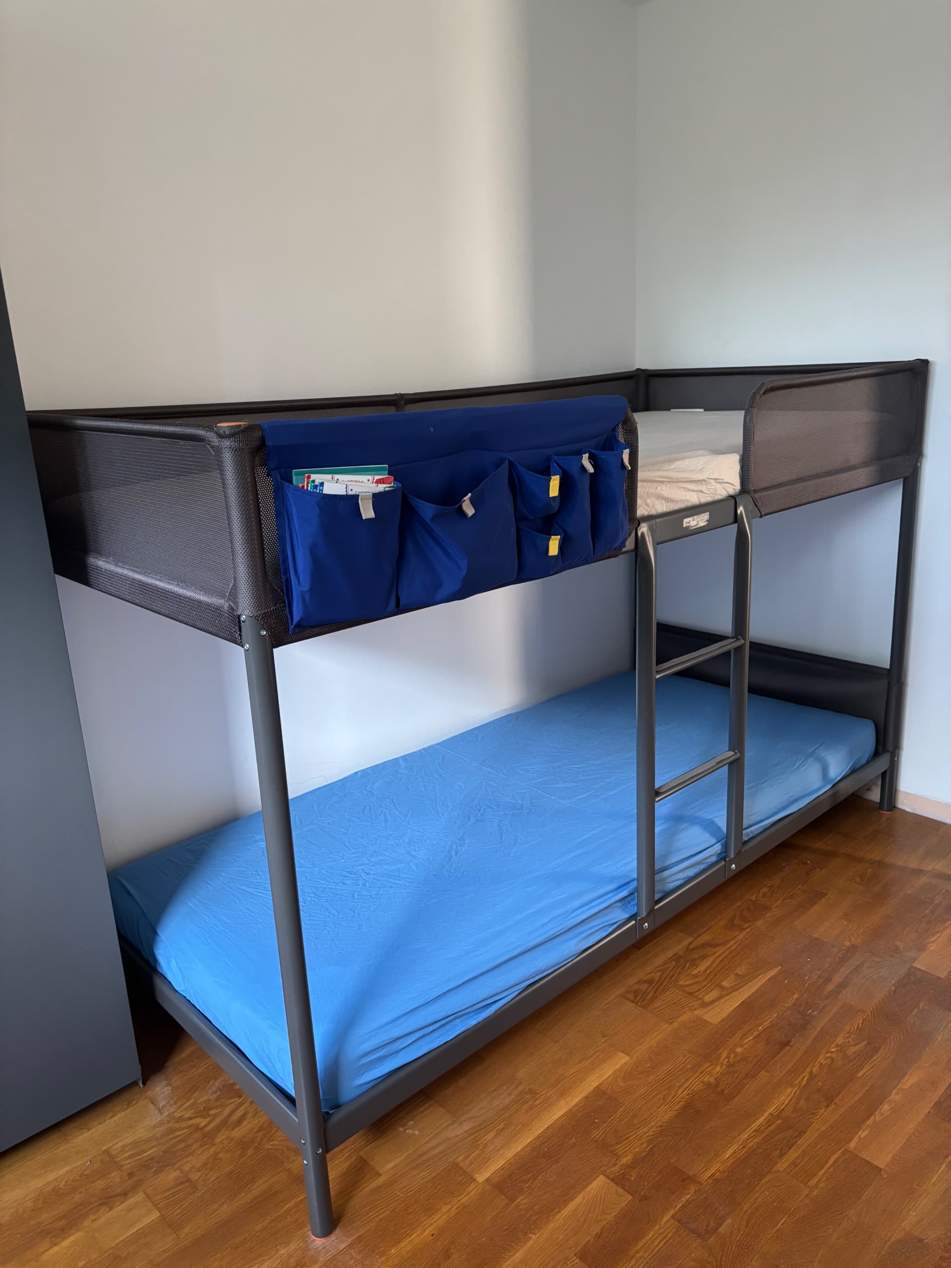 TUFFING bunk bed frame, dark grey, 90x200 cm
