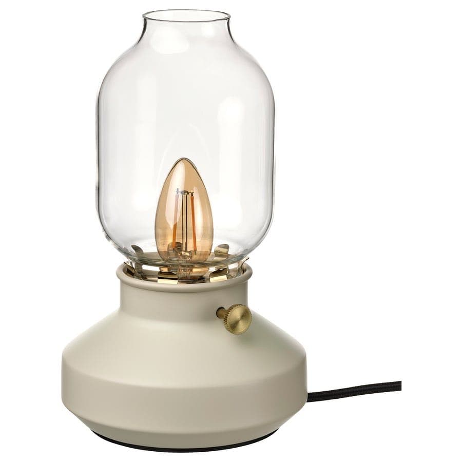 LAMPE DE CHEVET tafellamp, dimbaar beige, 25 cm