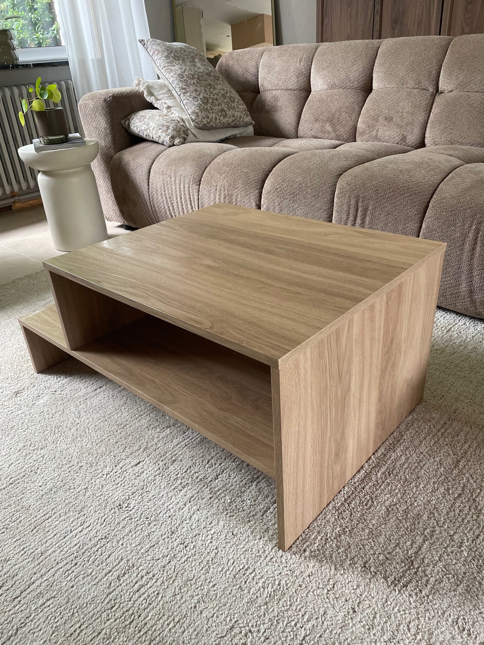 HOLMERUD coffee table, oak effect, 90x55 cm