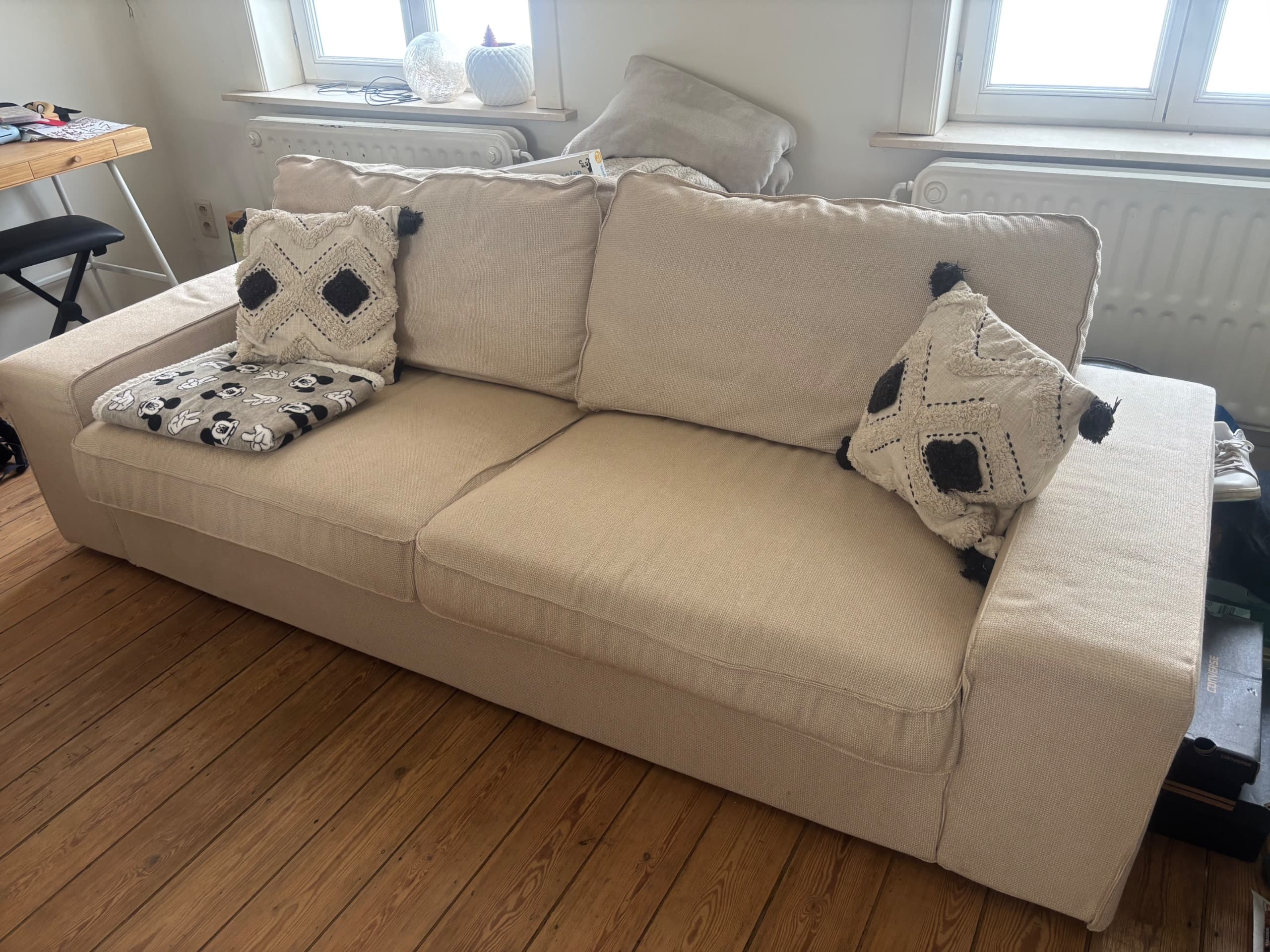 KIVIK 3-seat sofa, Gunnared beige