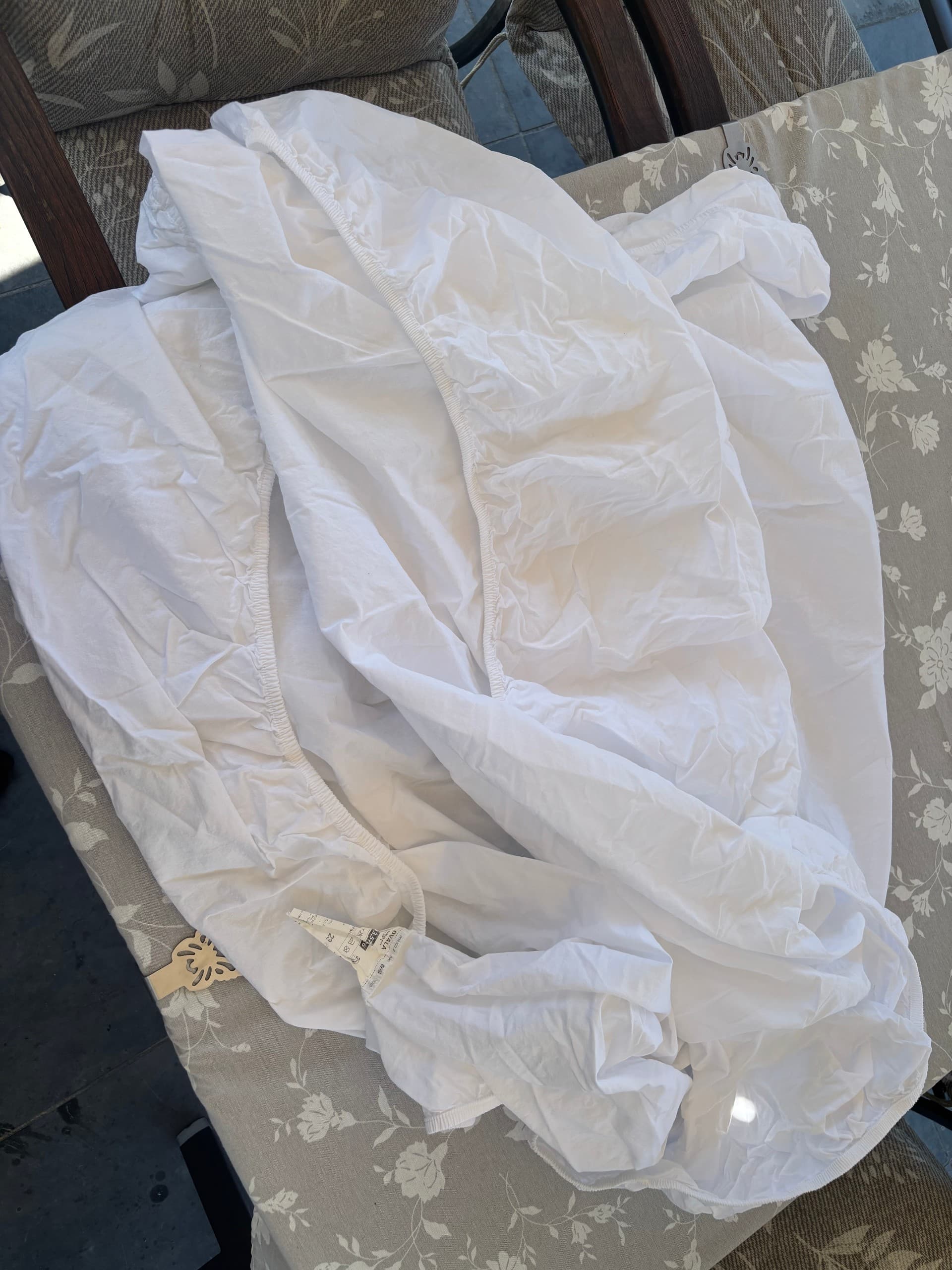 DVALA drap housse, blanc, 90x200 cm