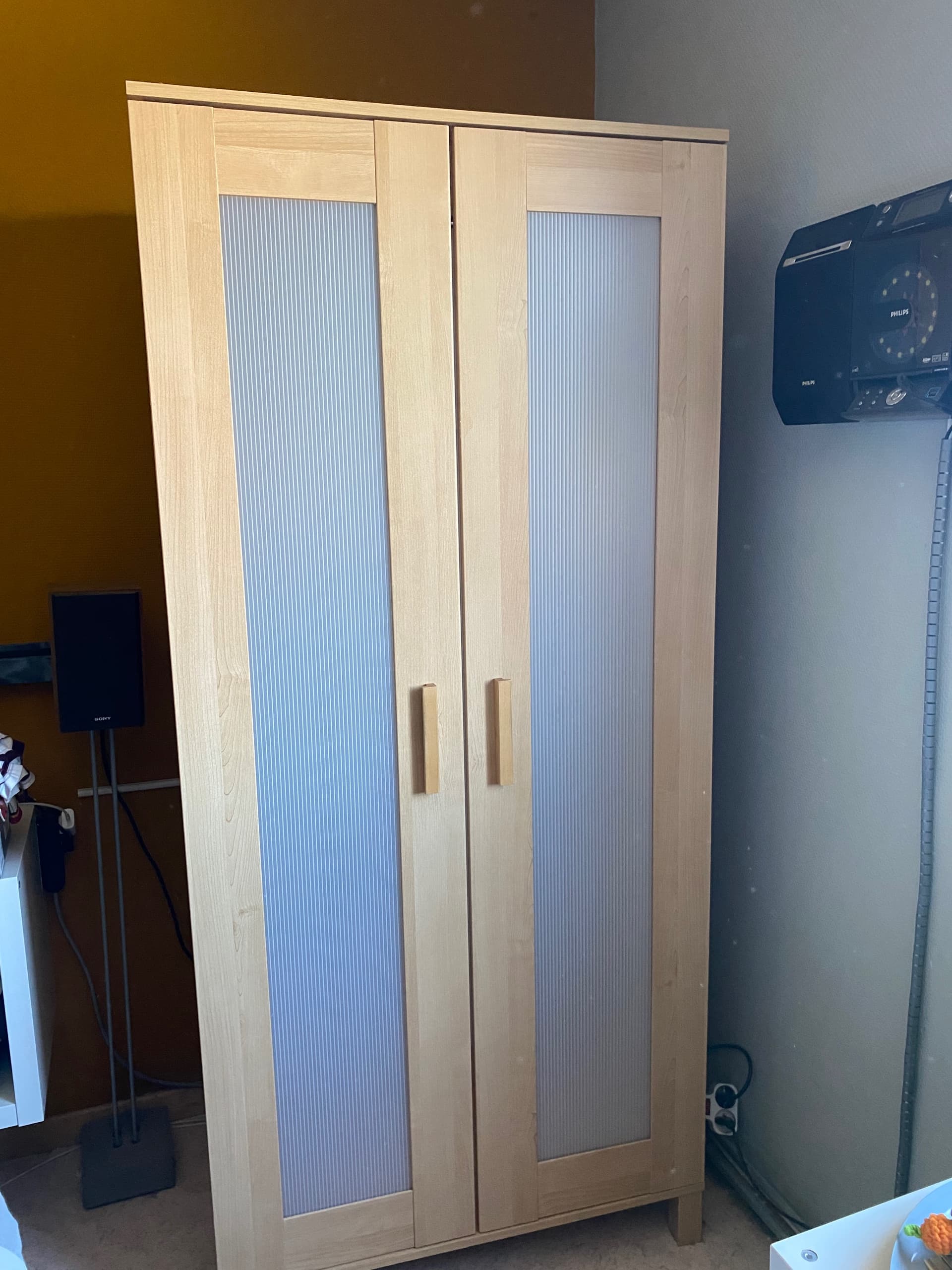 VINTAGE ANEBODA wardrobe with 2 doors, white, 79x55x176 cm