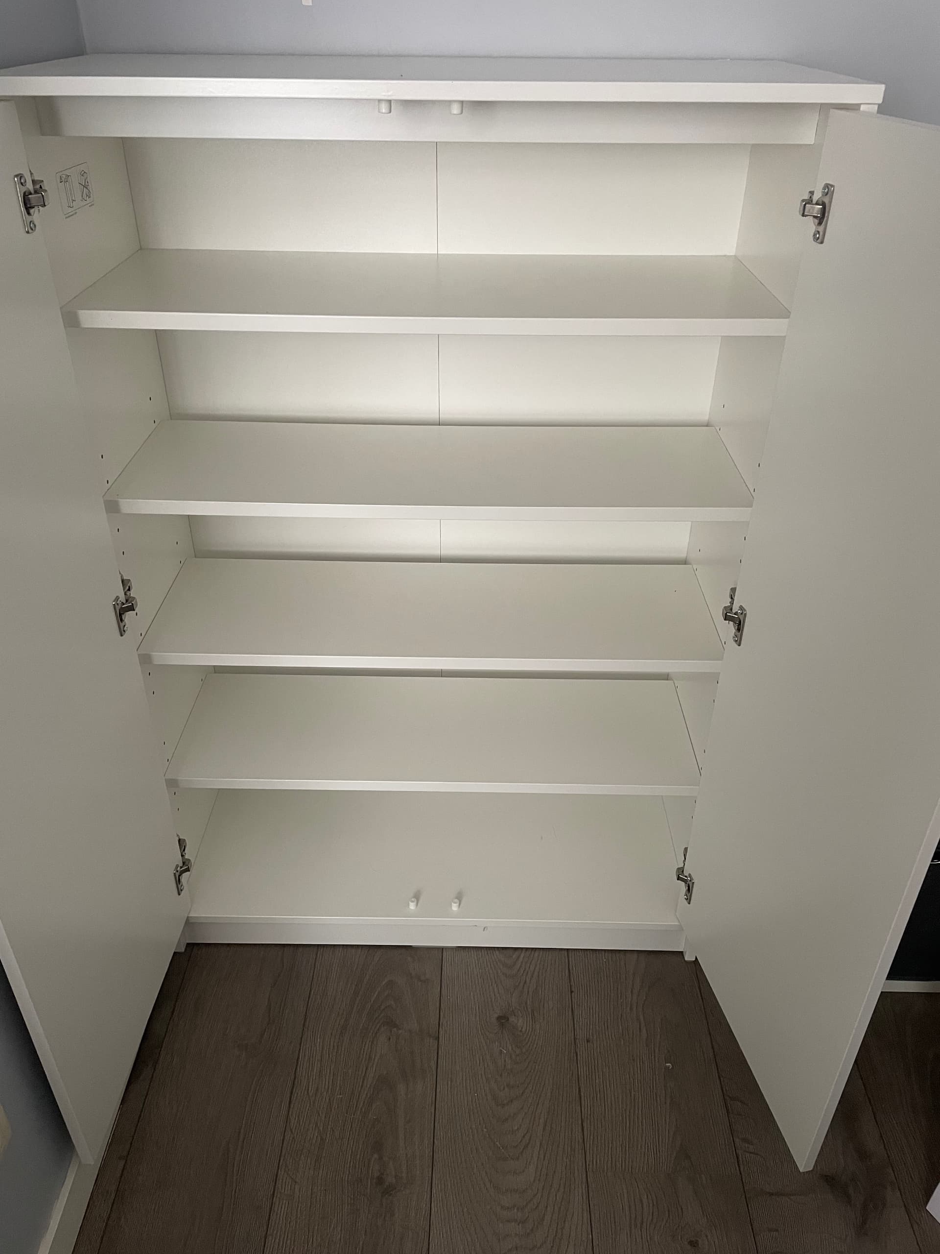 KLEPPSTAD armoire à chaussures/rangement, blanc, 80x35x117 cm