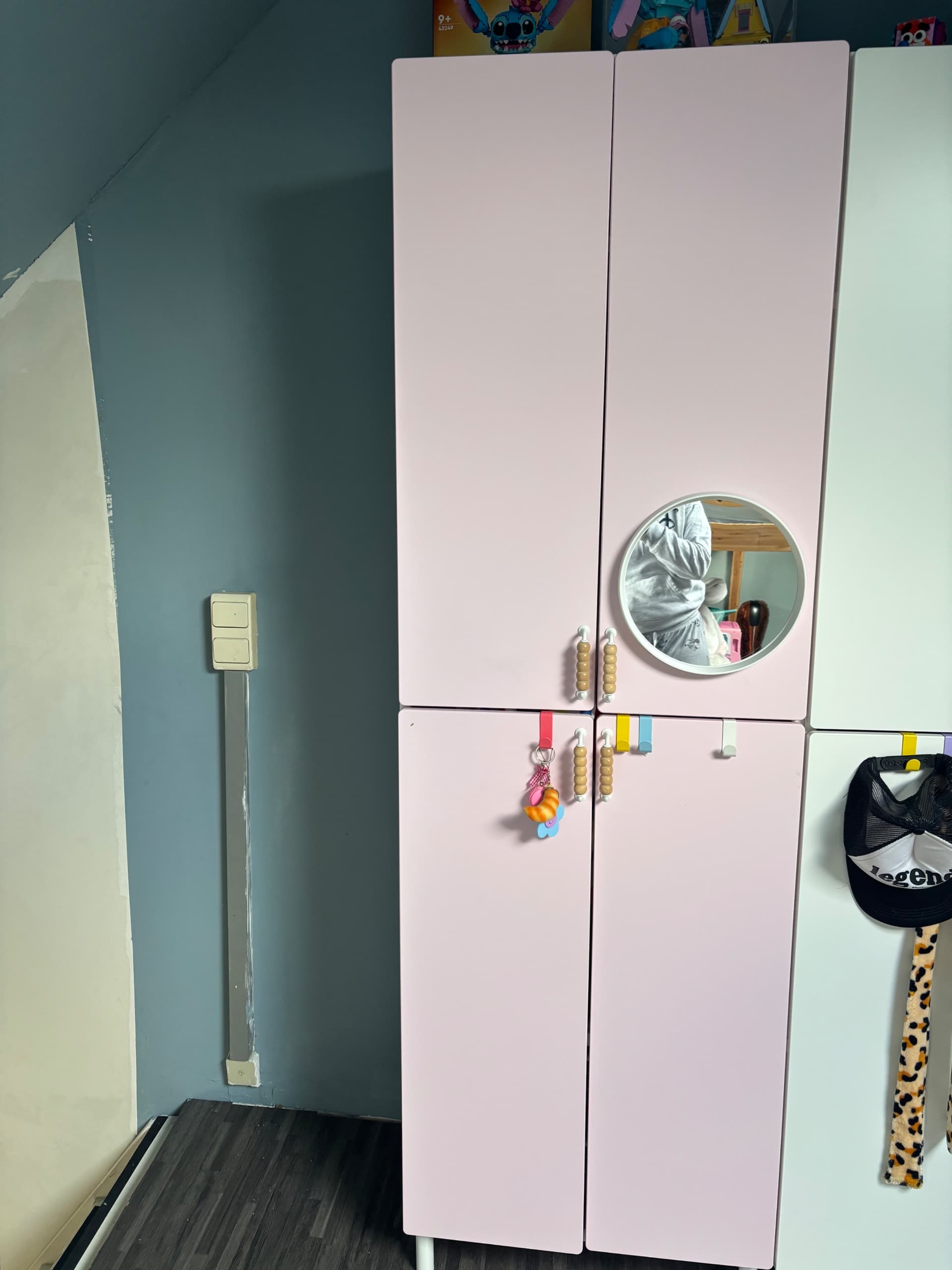 SMÅSTAD / PLATSA SMÅSTAD armoire-penderie, blanc blanc/avec 2 tringles à vêtements, 60x42x181 cm