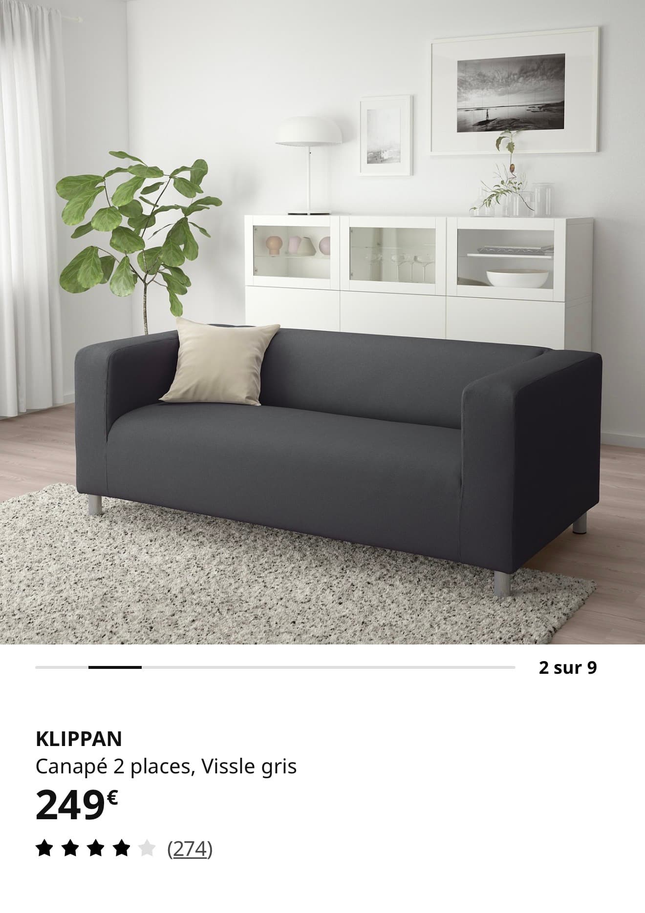 KLIPPAN 2-seat sofa, Vissle green