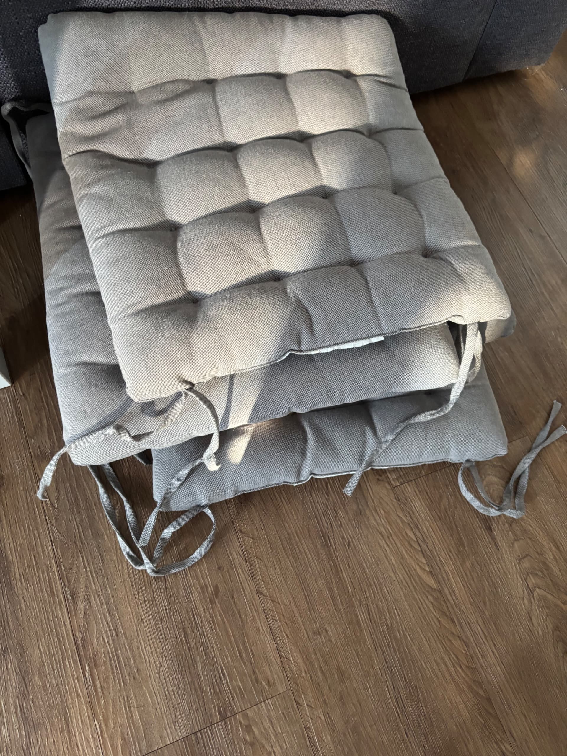 VIPPÄRT carreau de chaise, gris foncé, 38x38x6.5 cm