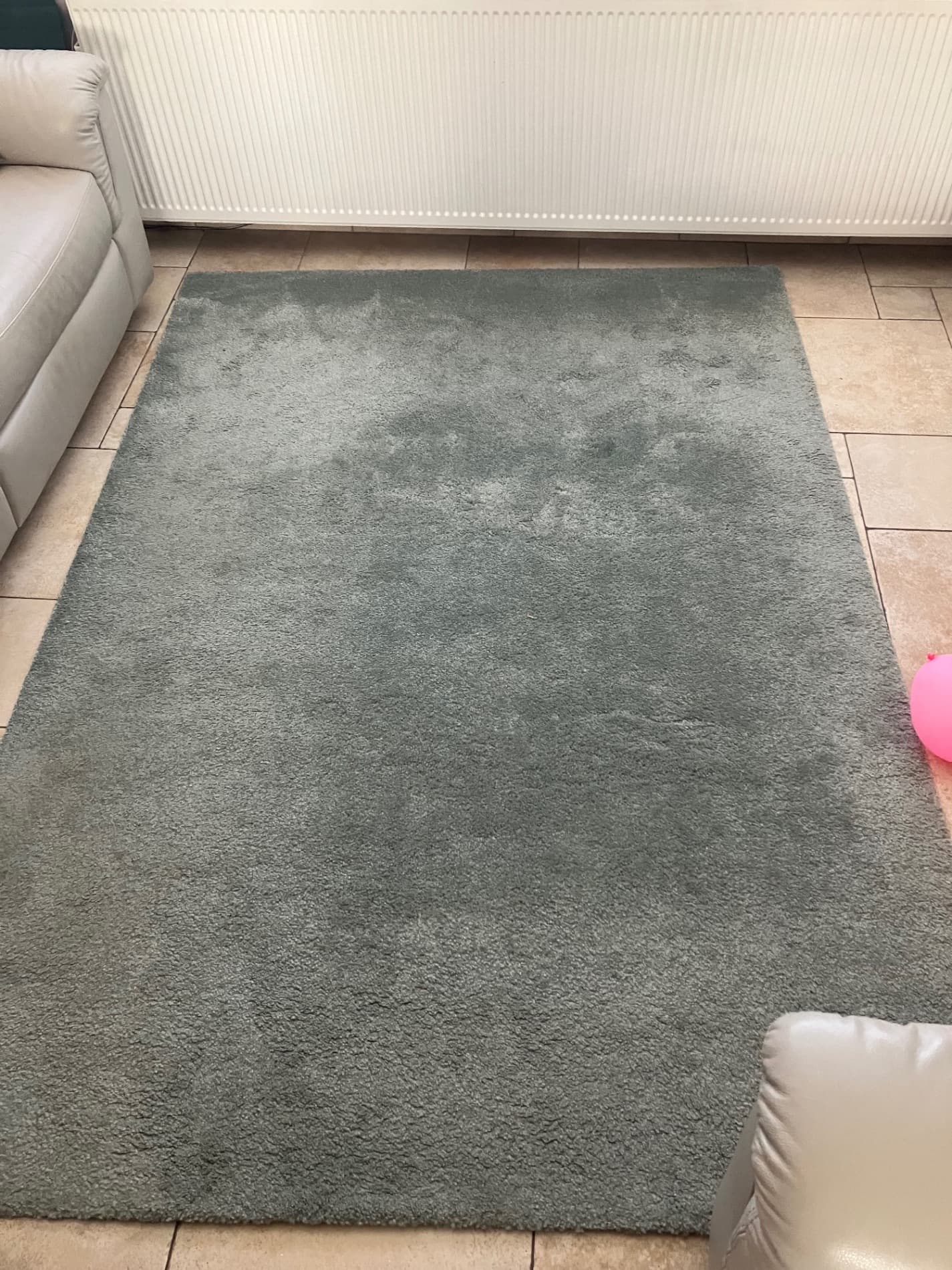STOENSE rug, low pile, pale green, 170x240 cm