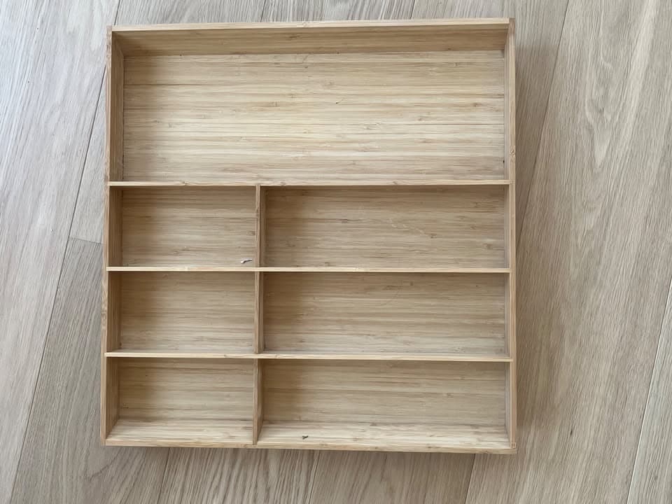 UPPDATERA cutlery tray, light bamboo, 52x50 cm