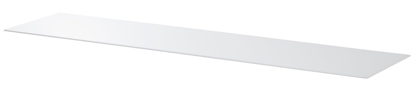 BESTÅ bovenblad, glas/wit, 180x40 cm