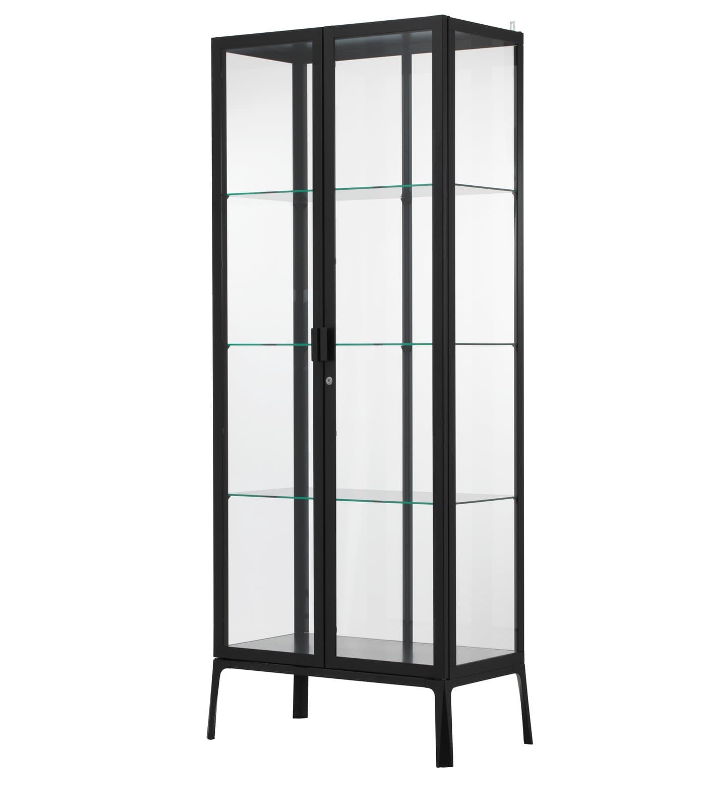 MILSBO vitrine, anthracite, 73x175 cm