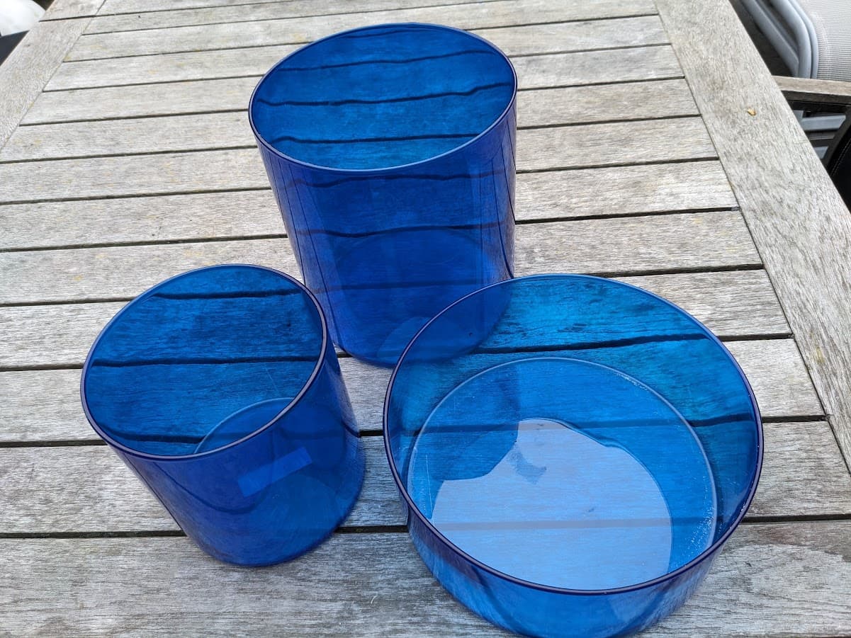 CYLINDER vaas set van 3, helder glas