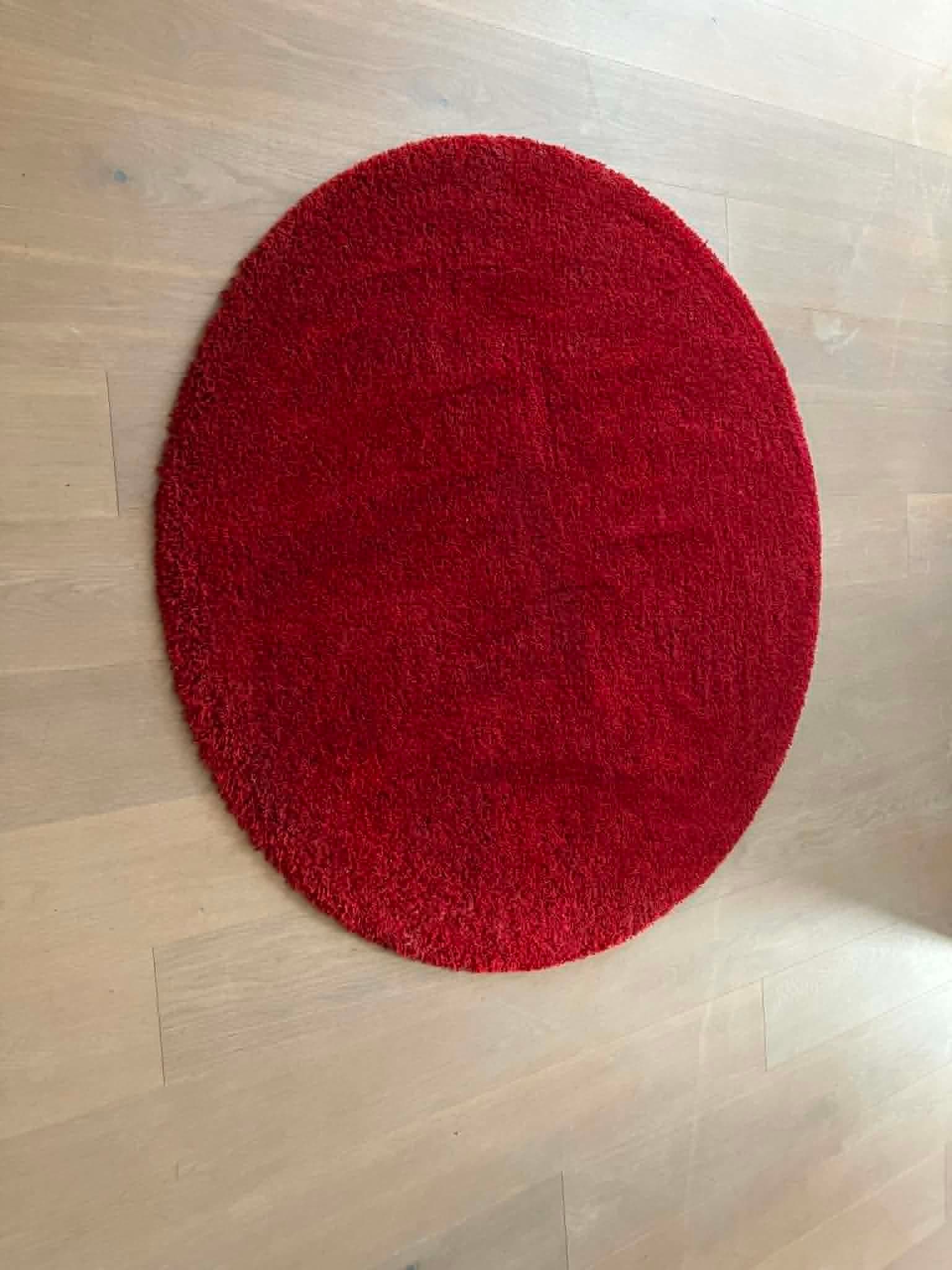 STOENSE vloerkleed, laagpolig, ecru, 130 cm