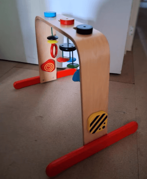 LEKA portique bébé, contreplaqué de bouleau/multicolore
