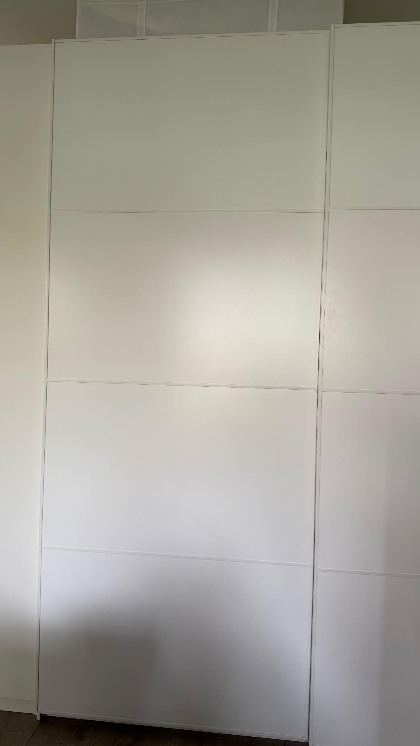 MEHAMN schuifdeur, set van 2, tweezijdig/wit gelazuurd eikeneffect wit, 200x236 cm