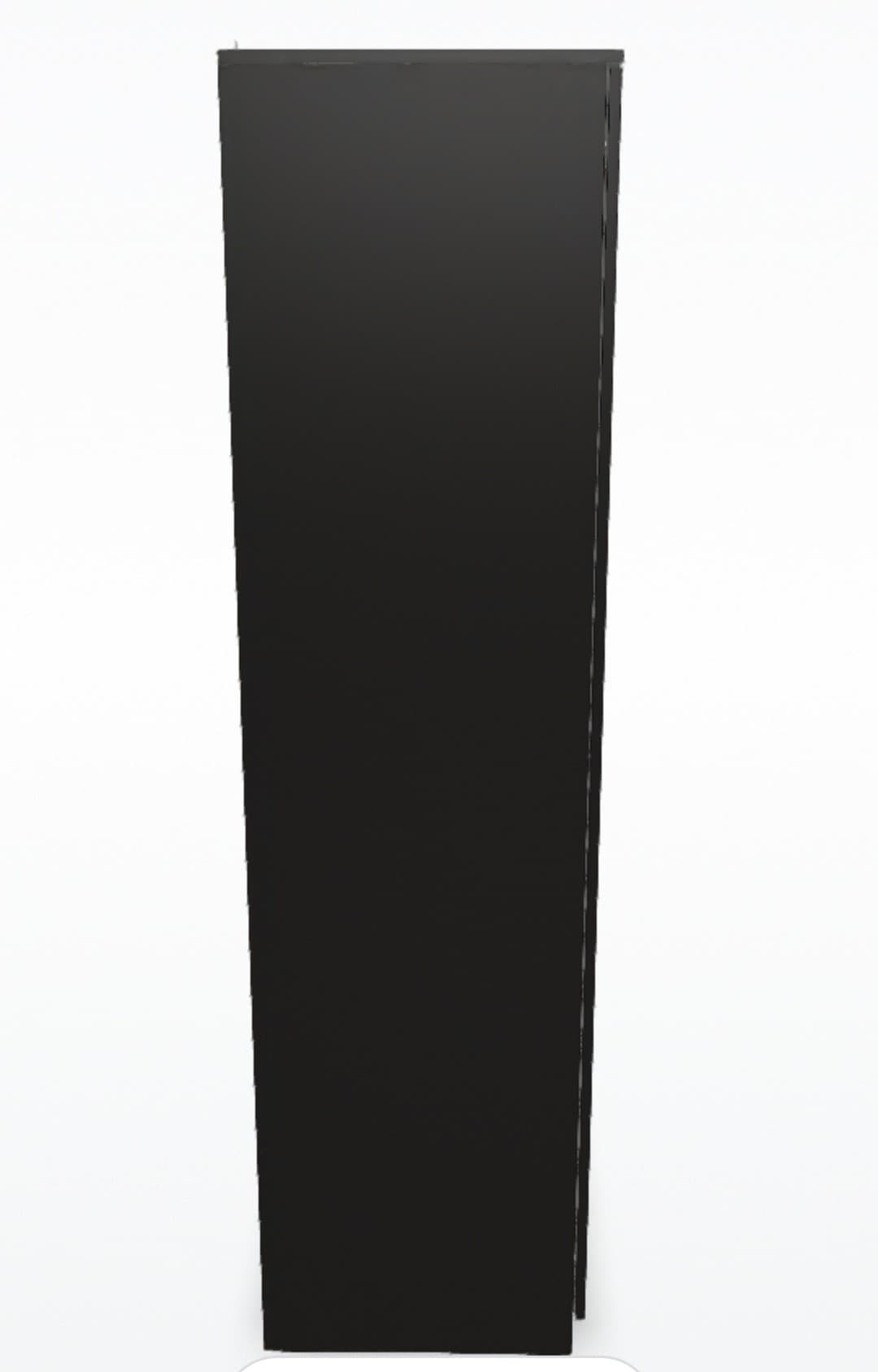 BRIMNES wardrobe with 3 doors, black, 117x50x190 cm
