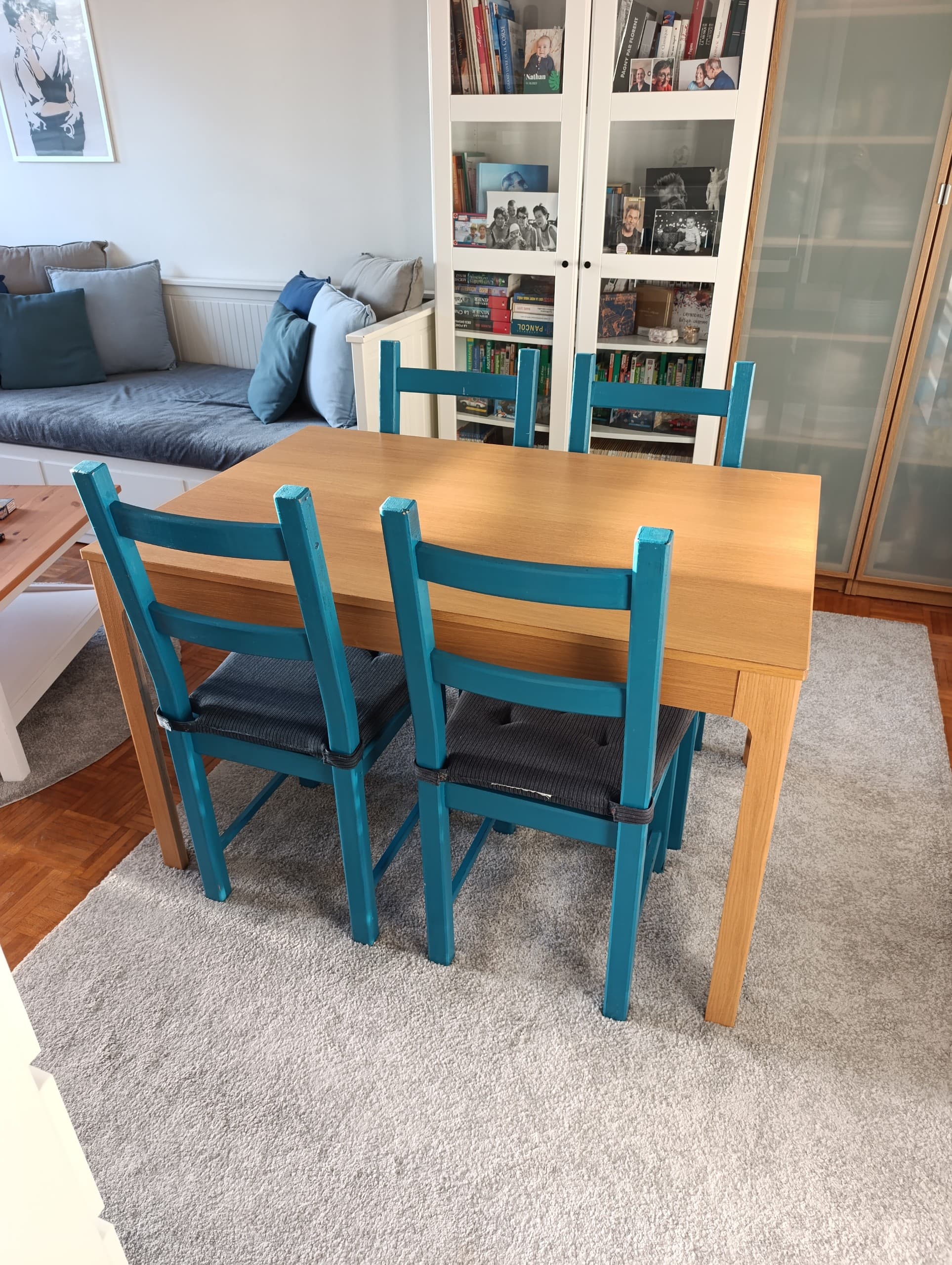 TONSTAD extendable table, oak veneer, 140/196x85 cm