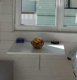 TABLE NORBERG klaptafel voor wandmontage, wit, 74x60 cm