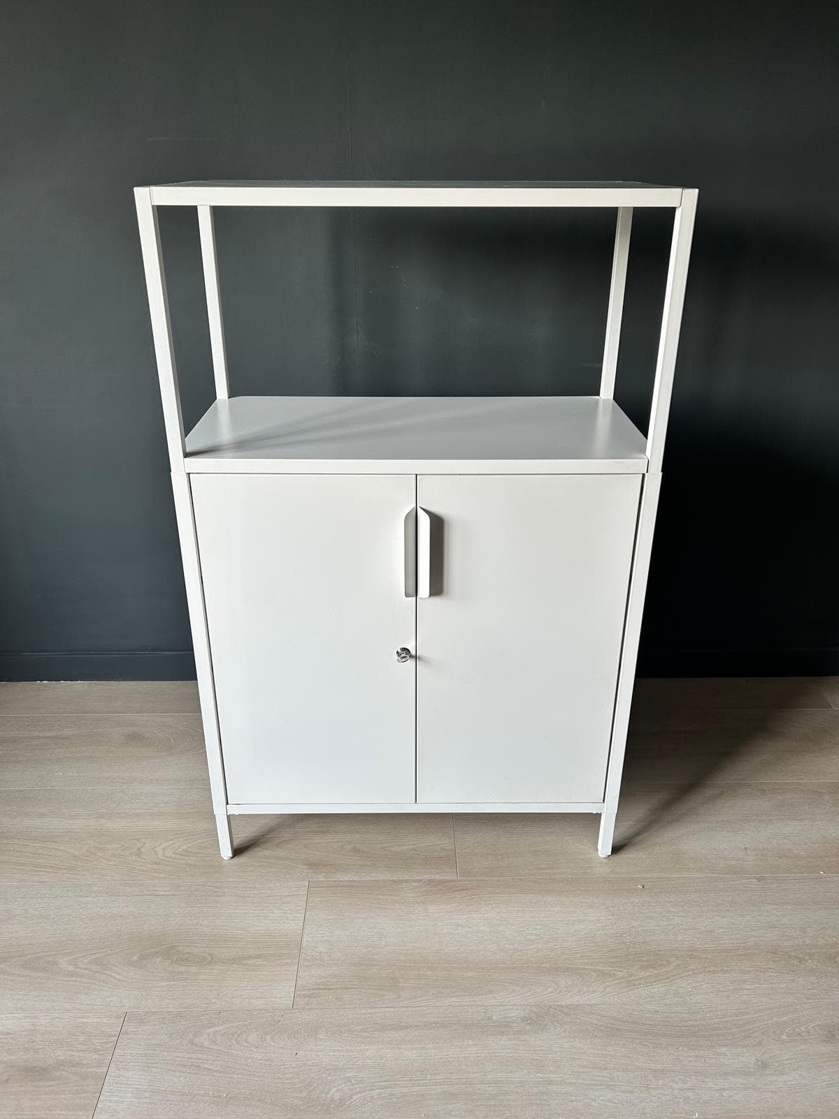 TROTTEN kast met deuren, antraciet, 70x35x110 cm