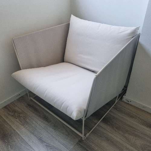 HAVSTEN armchair, outdoor, beige/beige