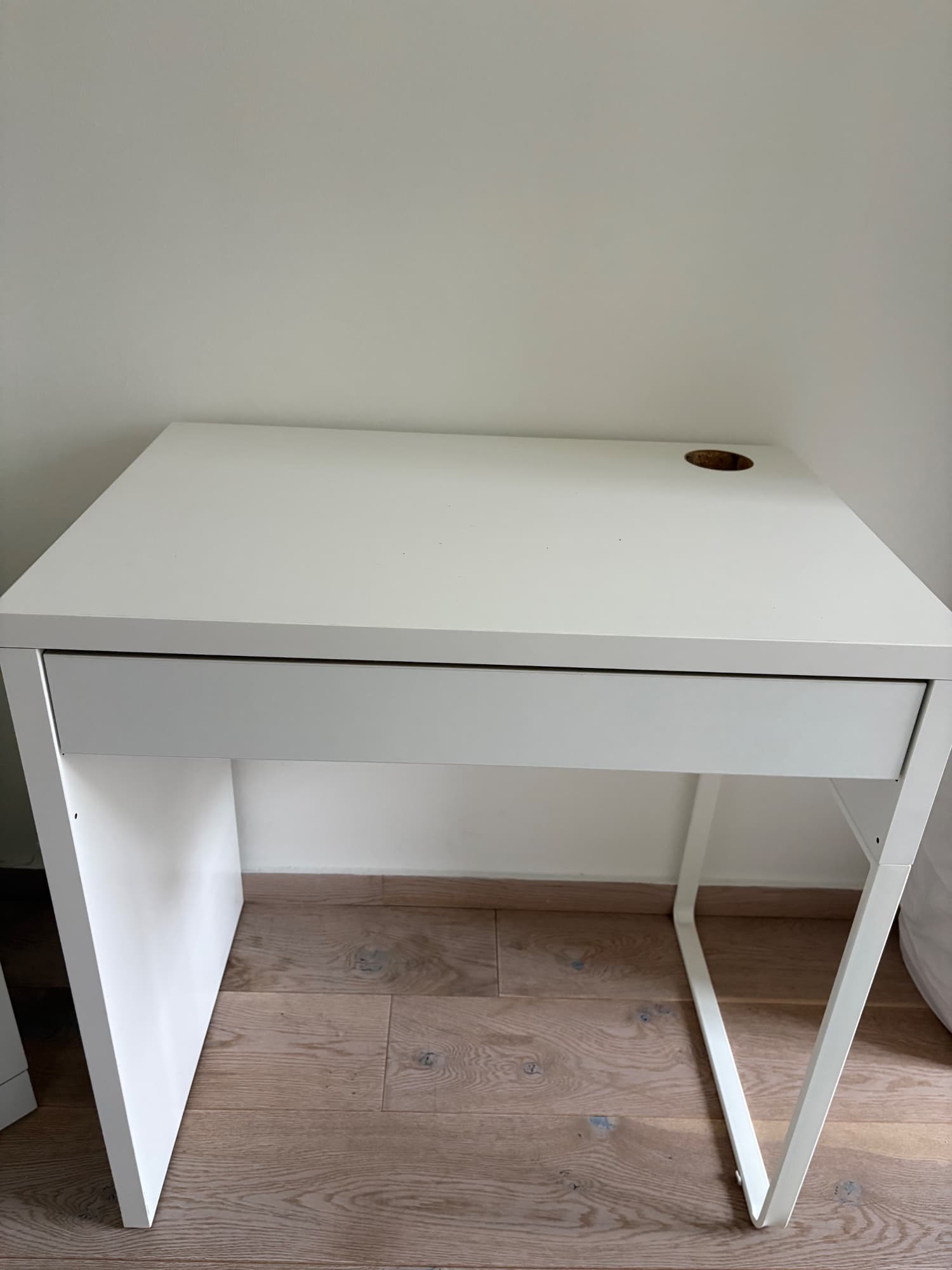 MICKE desk, white, 73x50 cm